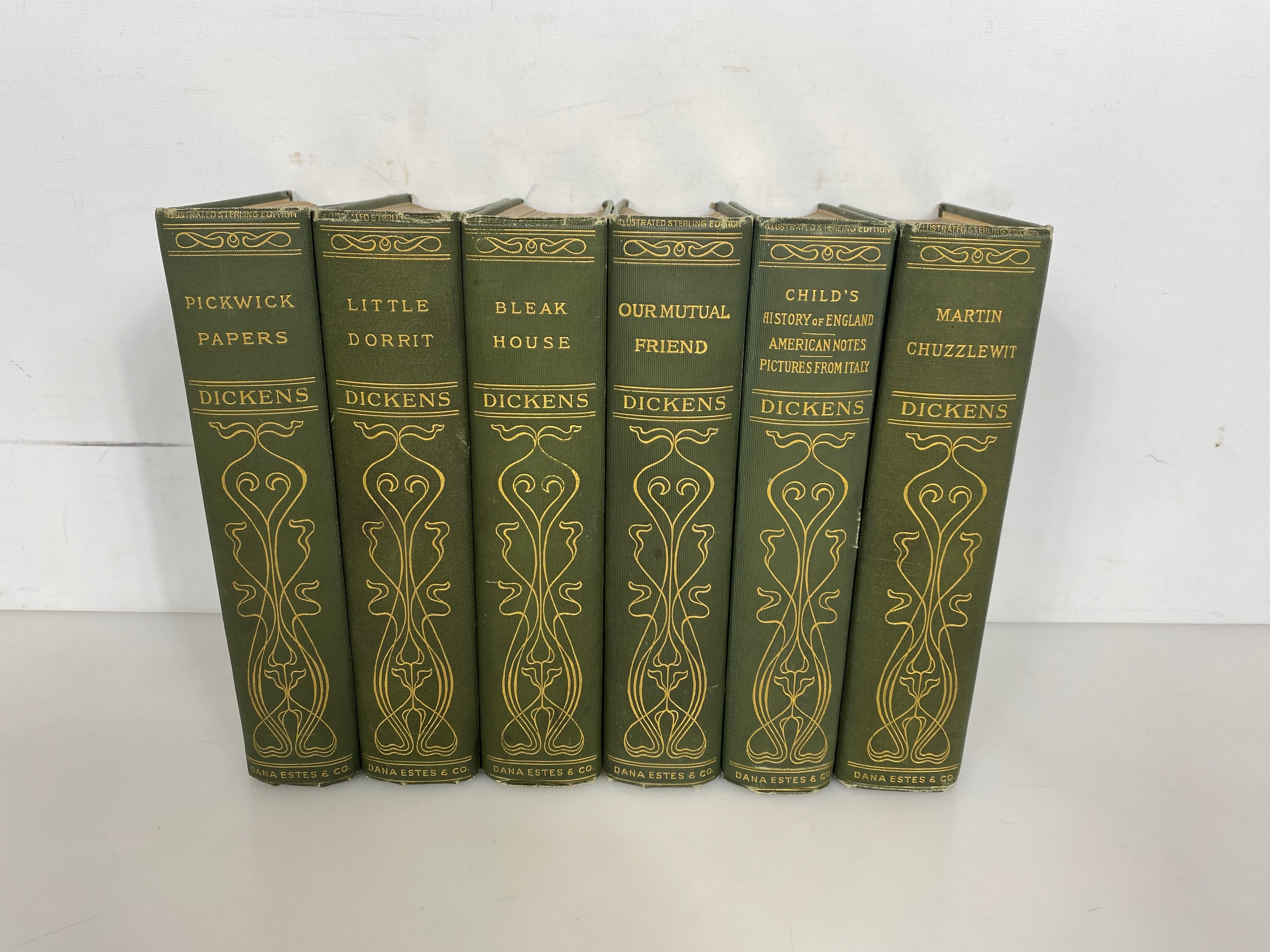 Lot of 13 Charles Dickens Dana Estes & Company HC