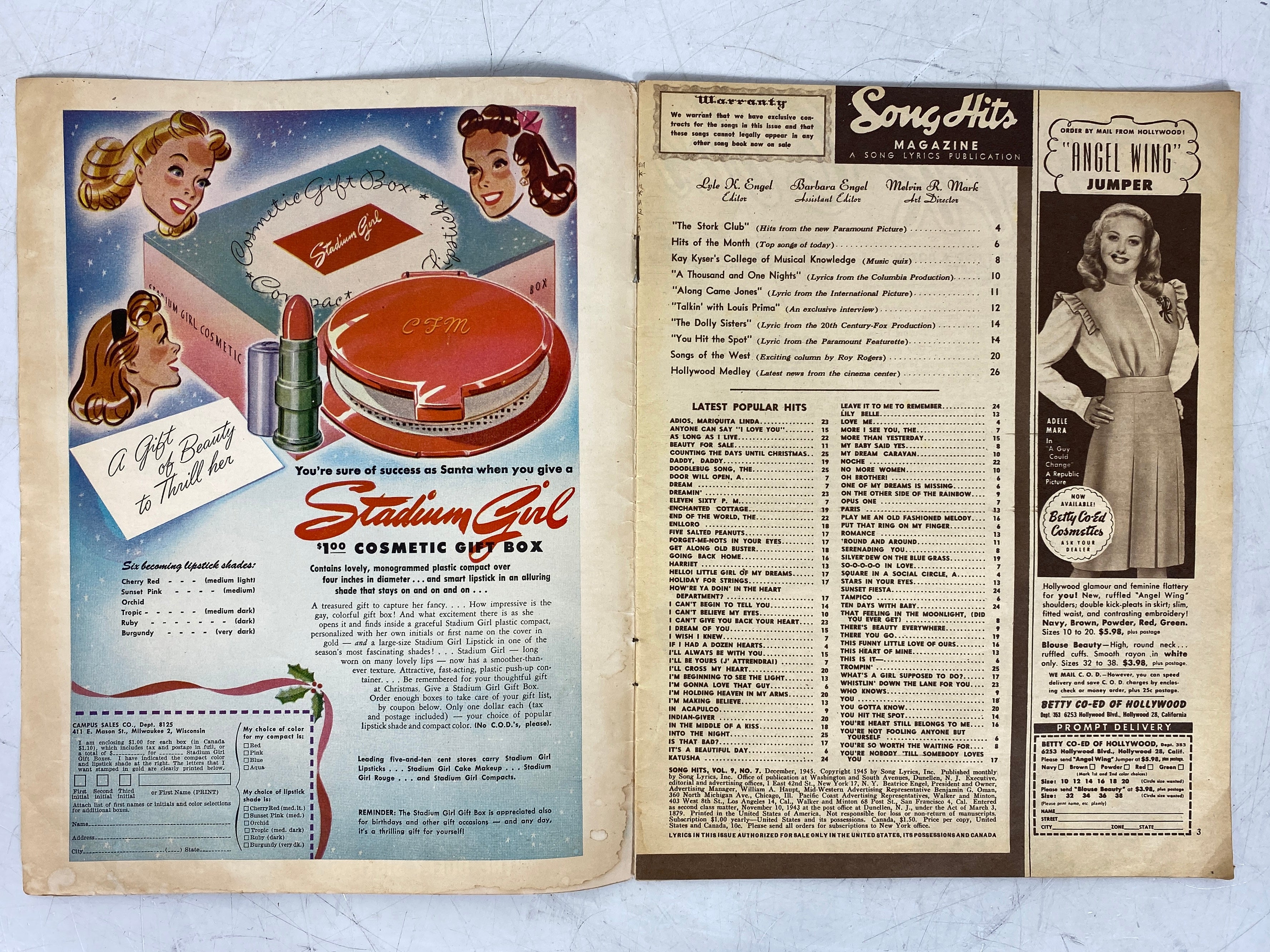 Lot of 13 Song Hits (1940-1945)