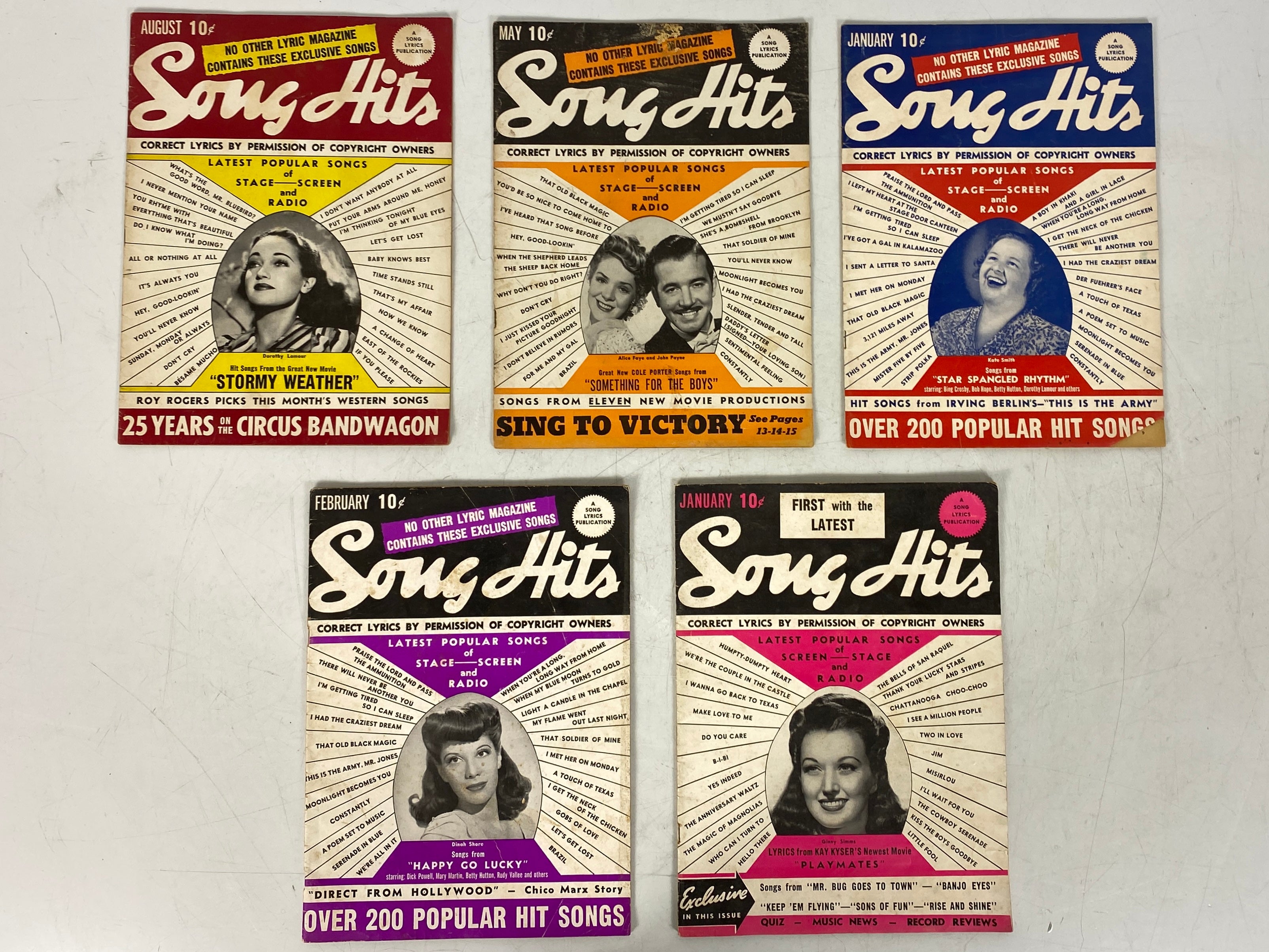 Lot of 13 Song Hits (1940-1945)