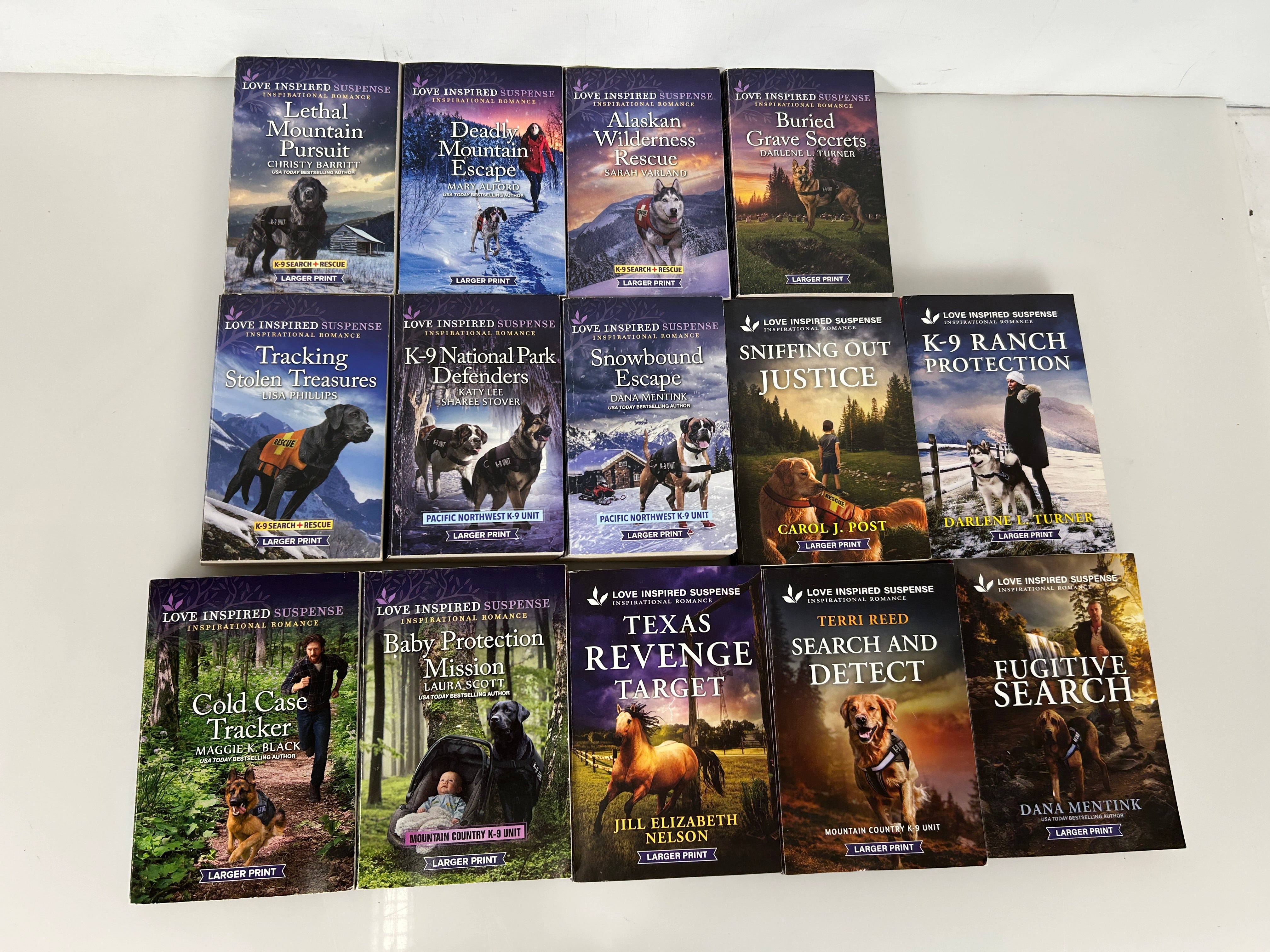 Lot of 14 Love Inspired (K-9 COMPANIONS) Larger Print 2023-24 SC