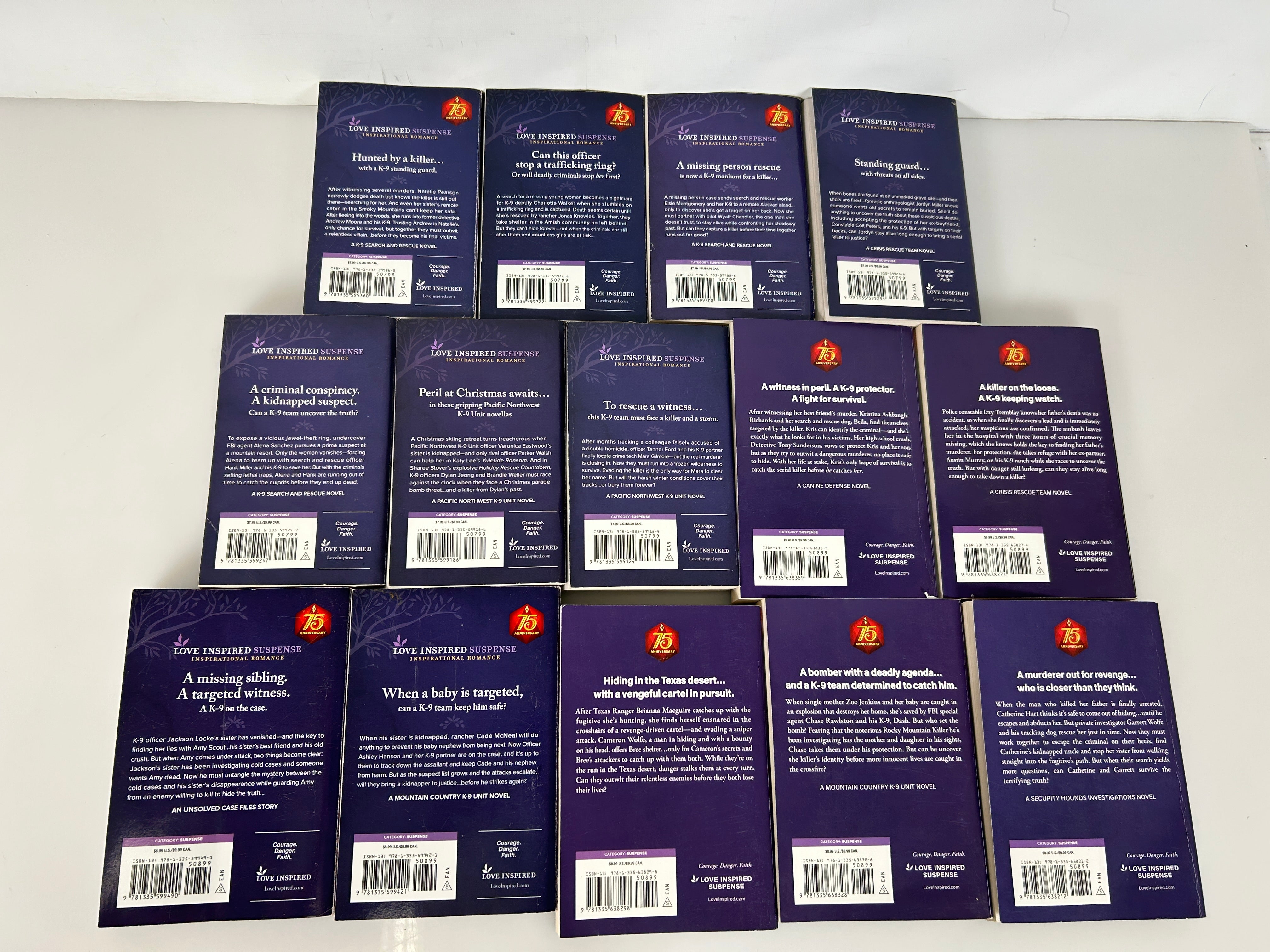 Lot of 14 Love Inspired (K-9 COMPANIONS) Larger Print 2023-24 SC