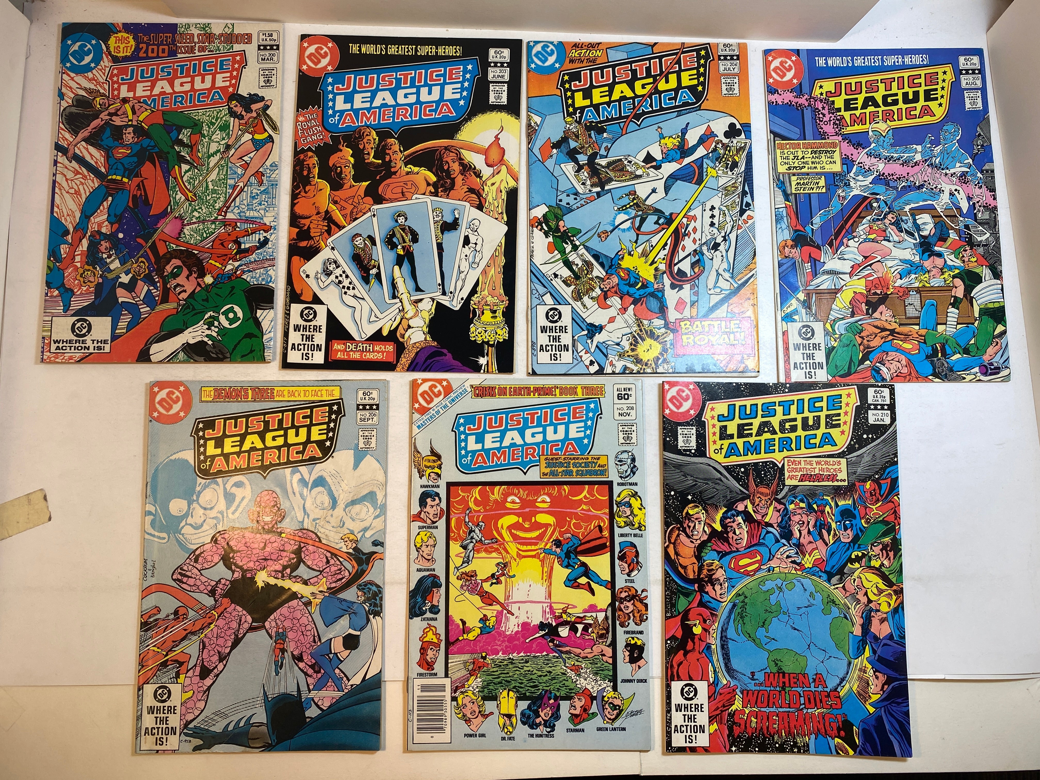 Lot of 15 Justice League of America DC Comics 191-210 1981-1983