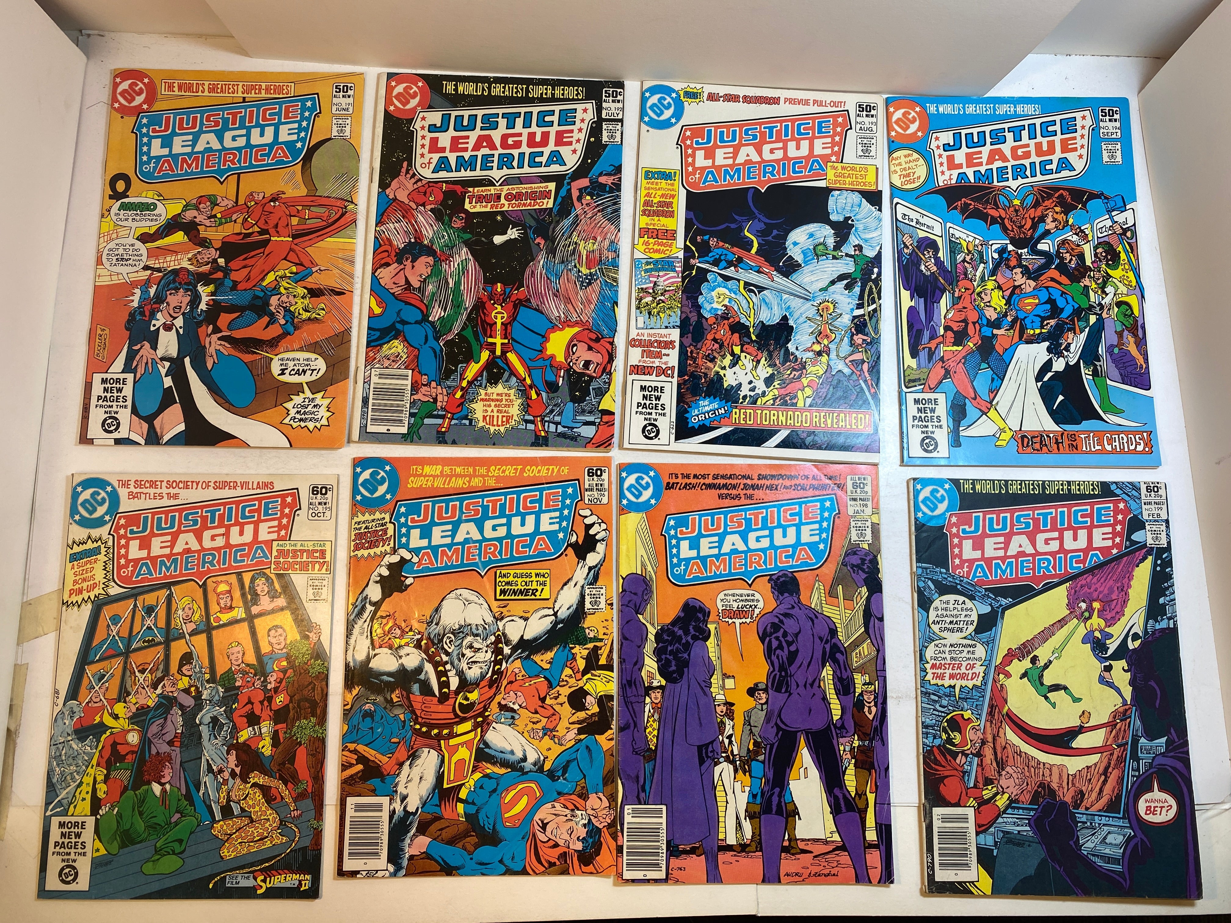 Lot of 15 Justice League of America DC Comics 191-210 1981-1983