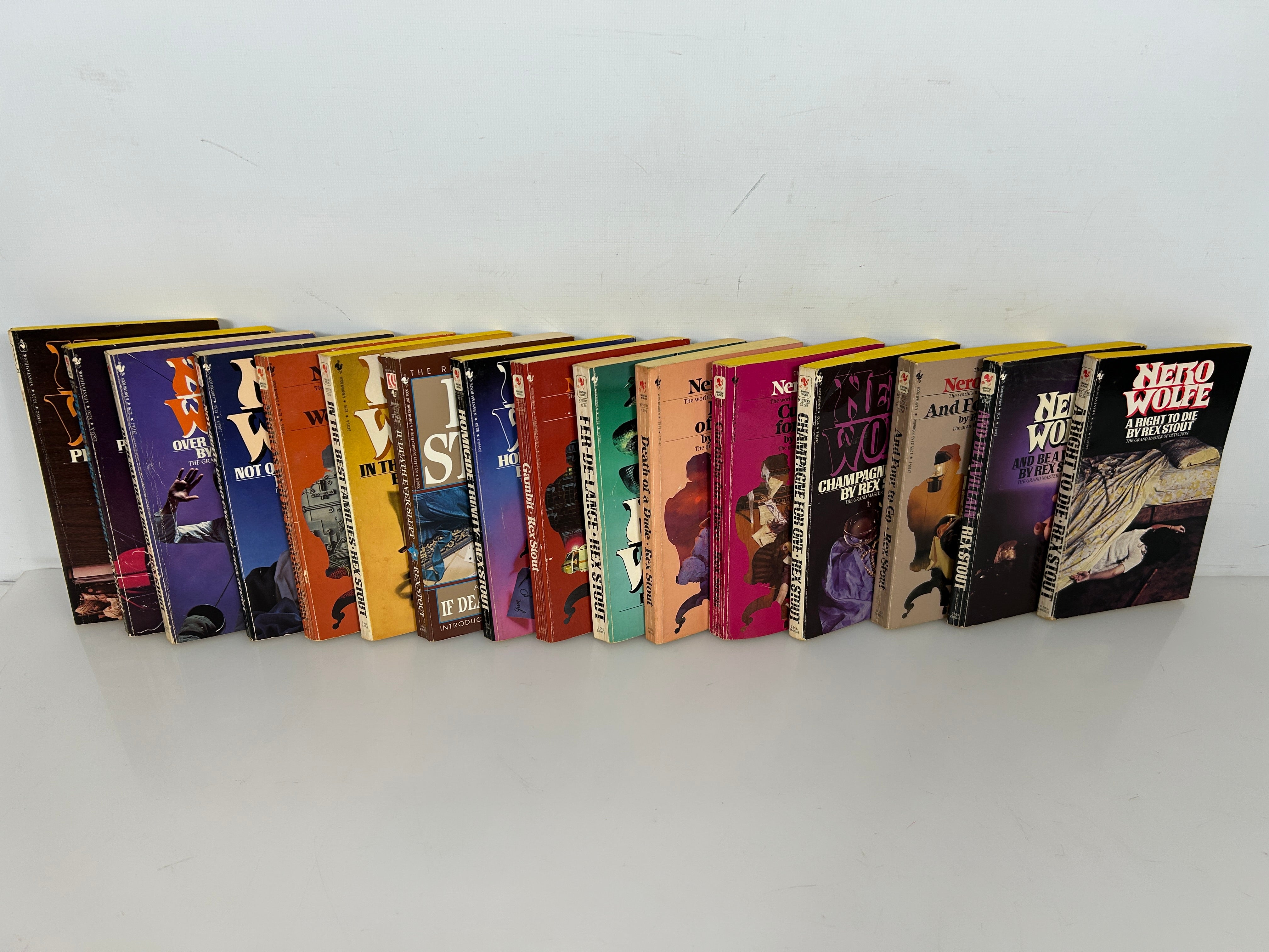 Lot of 15 " Nero Wolfe" Series by Rex Stout Mystery Bantam PB