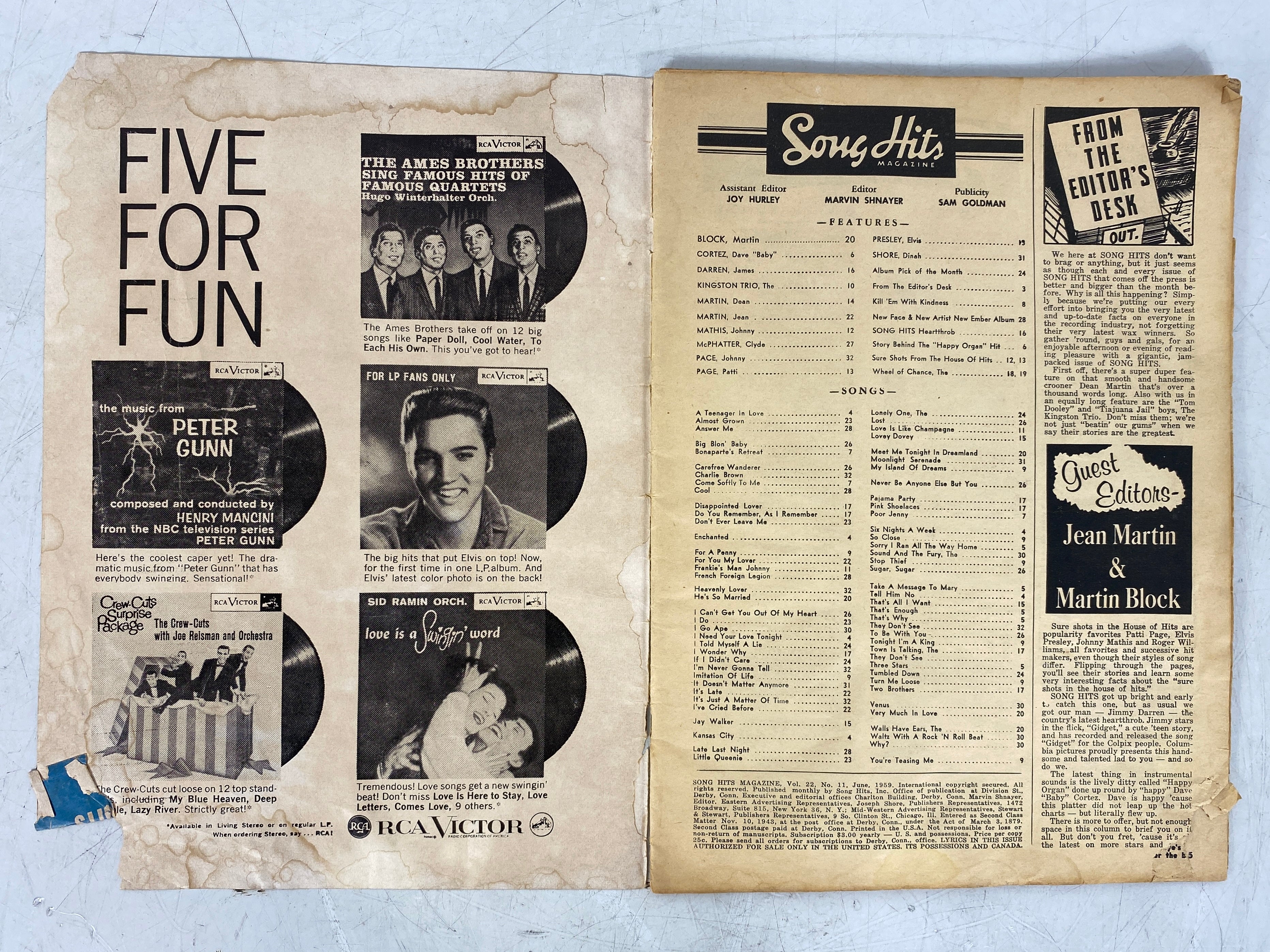 Lot of 15 Song Hits (1948-1959)