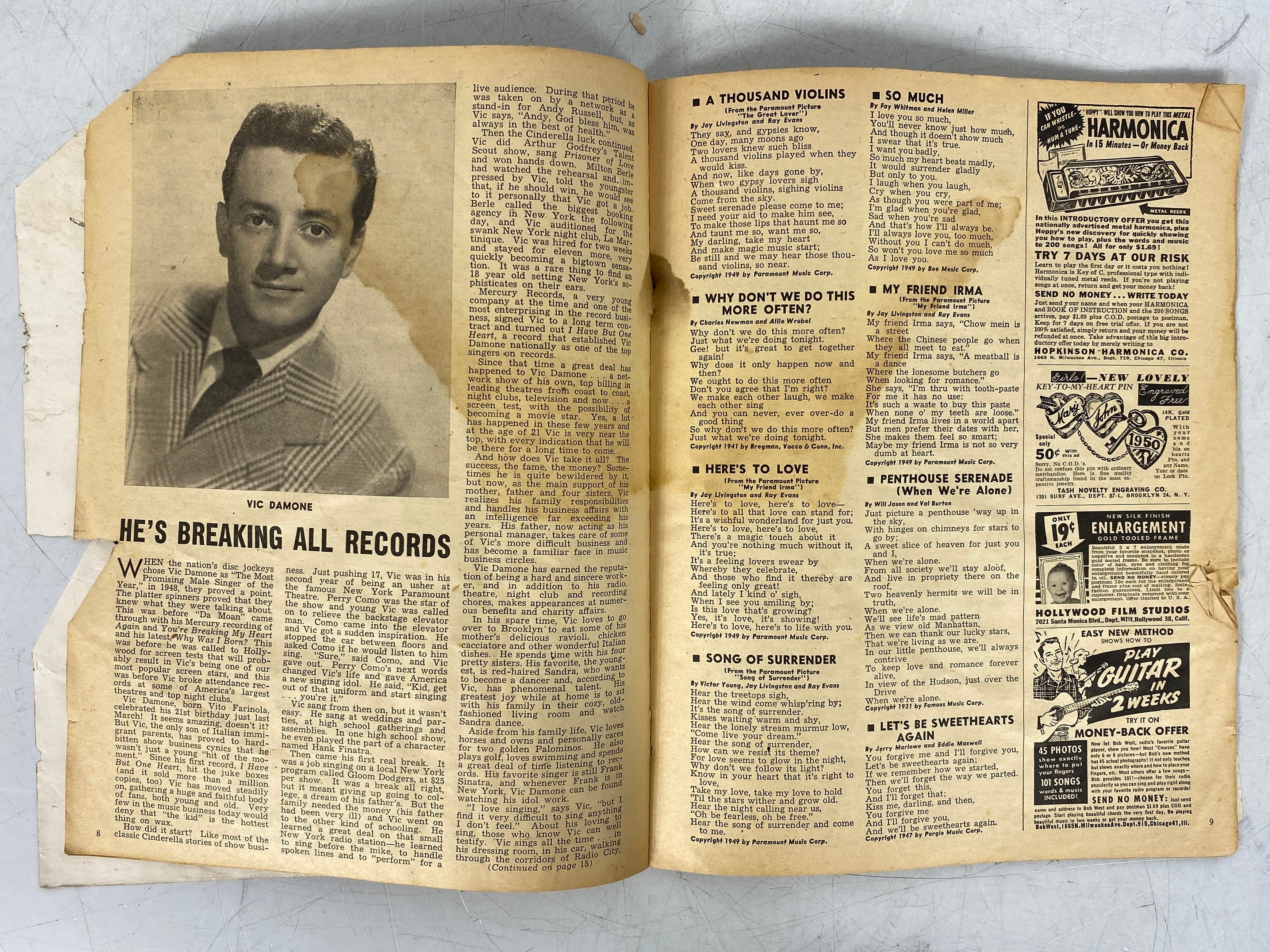 Lot of 15 Song Hits (1948-1959)