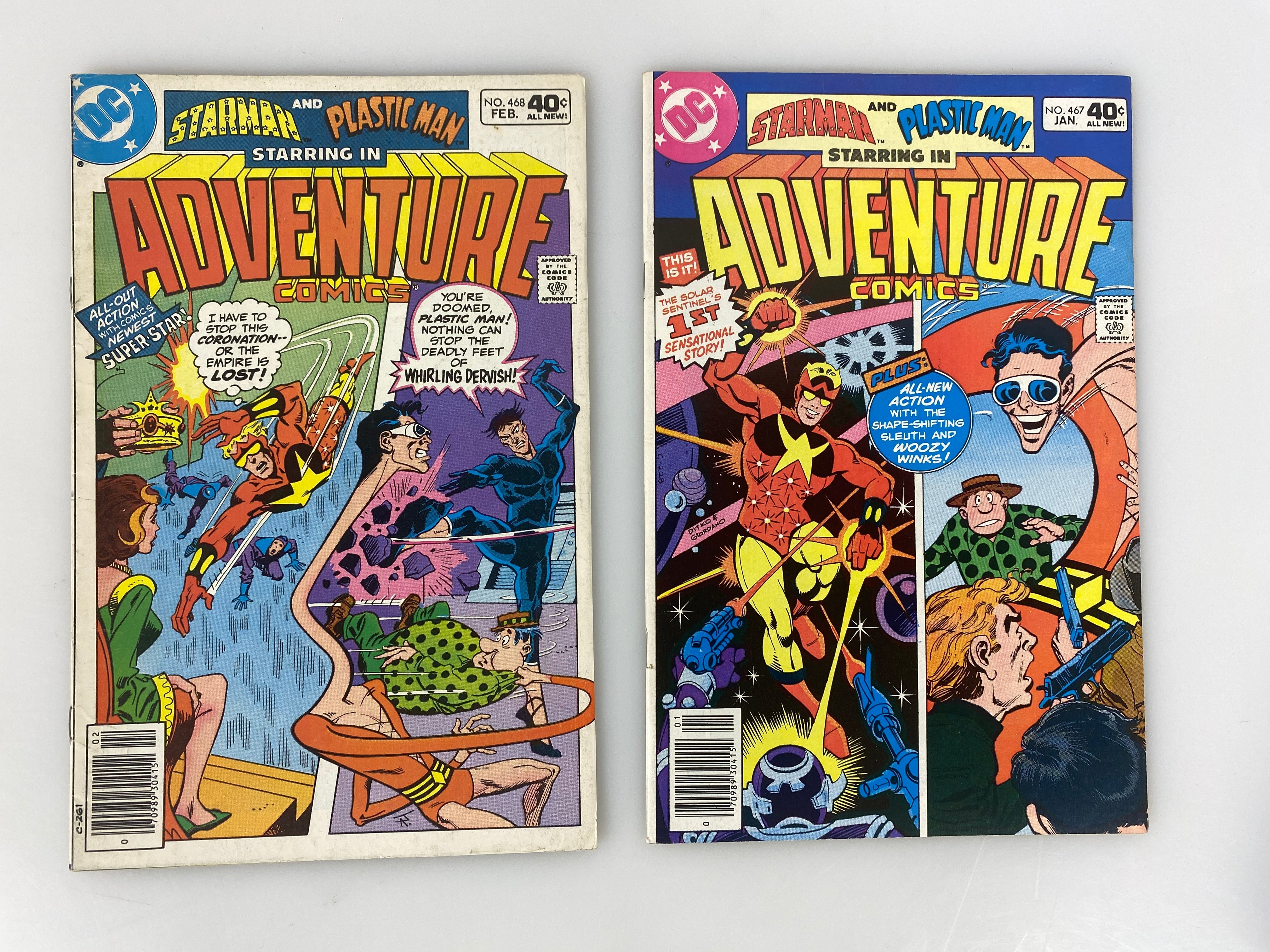 Lot of 2 Adventure Comics Starman Plastic Man DC 467, 468