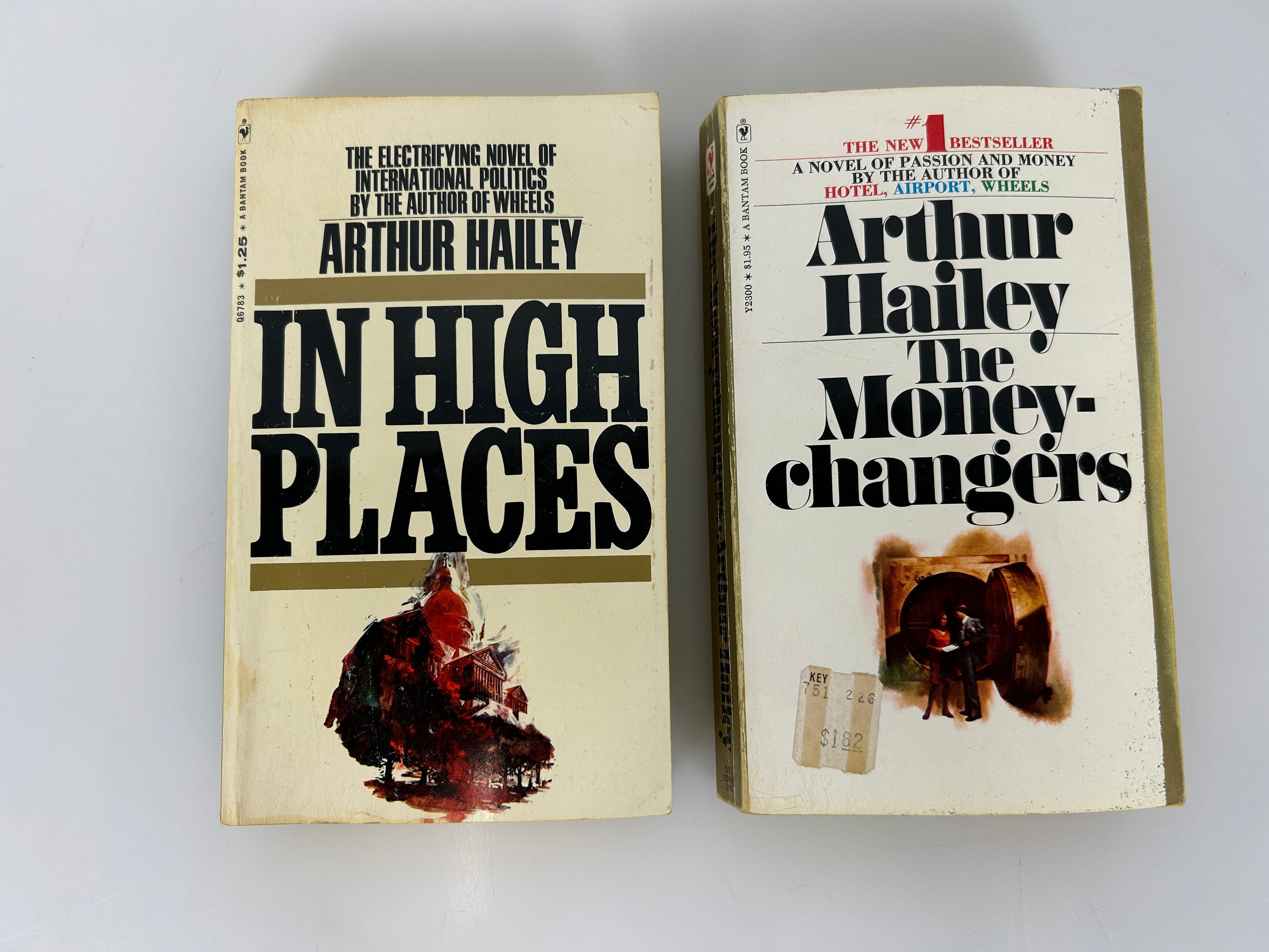 Lot of 2 Arthur Hailey Novels: In High Places/The Moneychangers 1970s PB