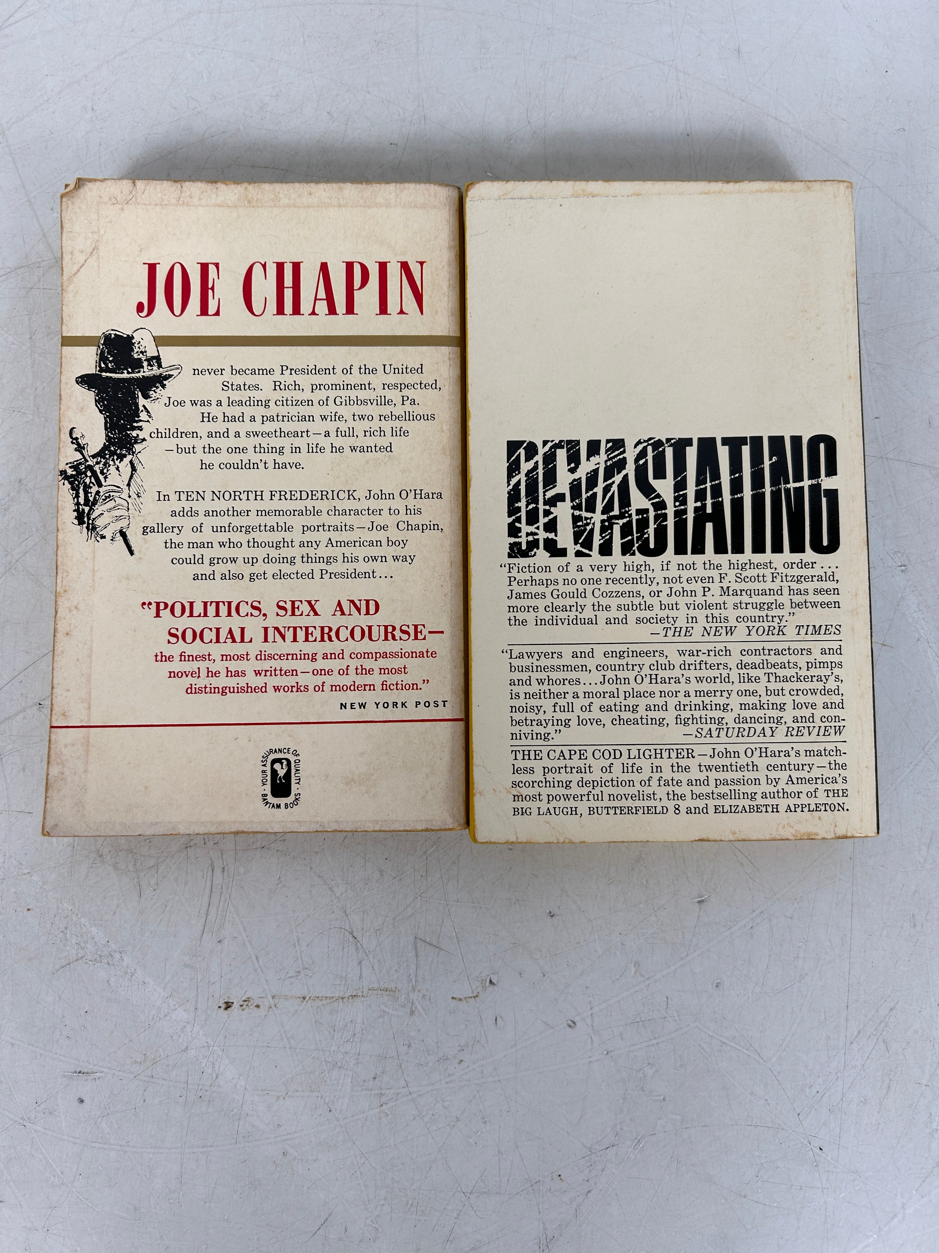 Lot of 2 Bantam Vintage Mystery Paperbacks John O'Hara 1960-1964 SC