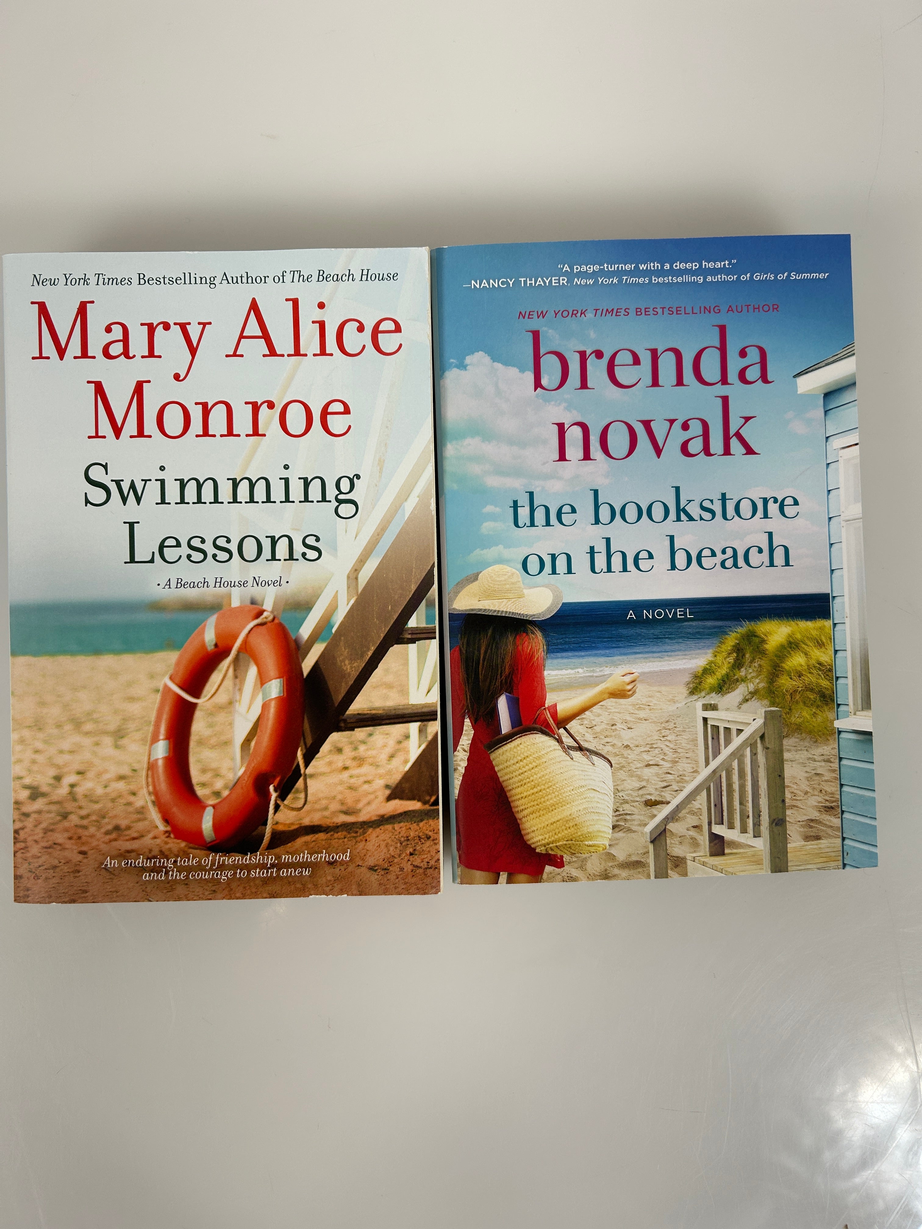 Lot of 2 Beach Read Romances Swimming Lessons & The Bookstore on the Beach SC