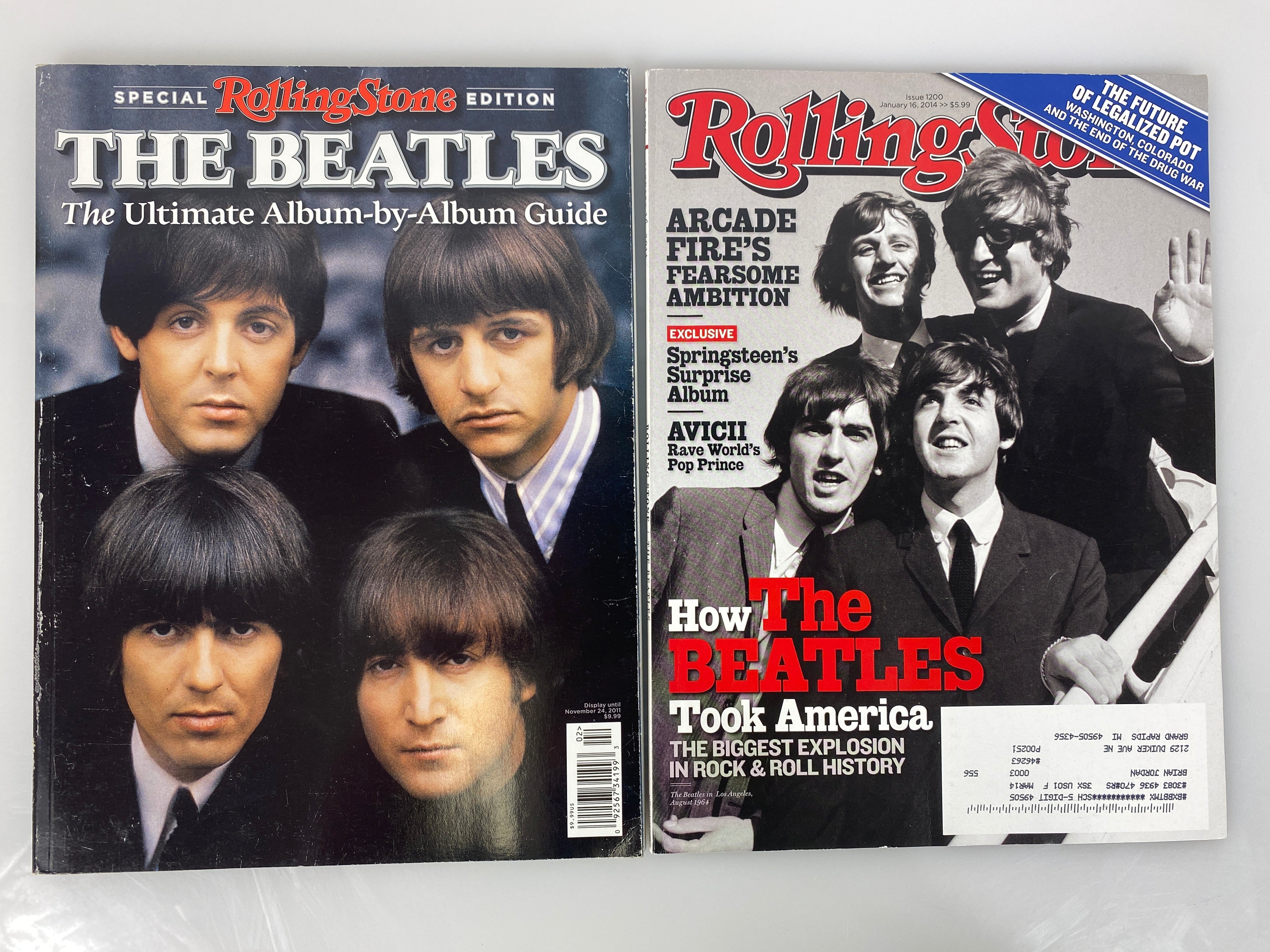 Lot of 2 Beatles Rolling Stone Issues 2014, 2011 Album Guide