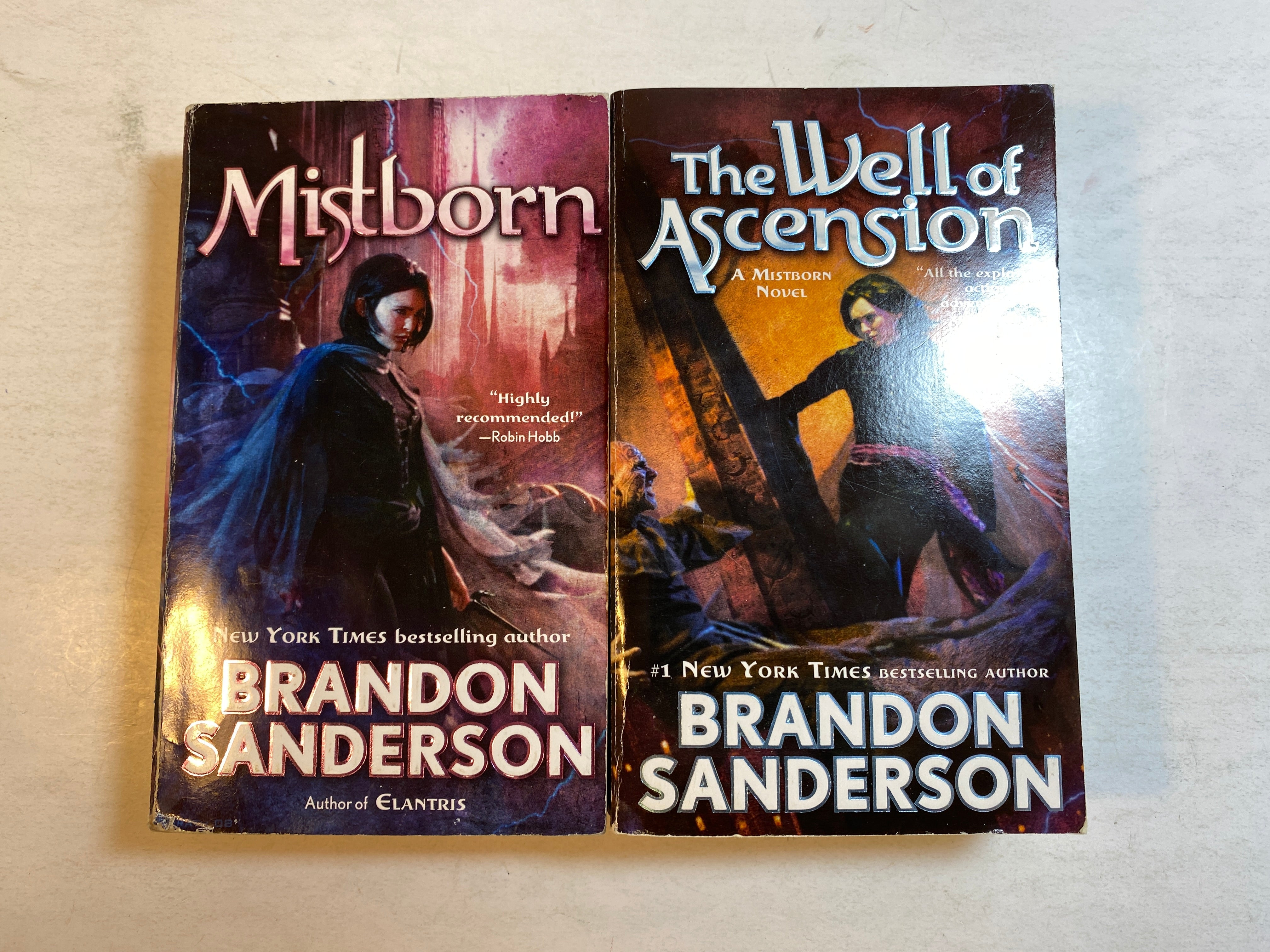 Lot of 2 Brandon Sanderson Mistborn paperbacks 2006-2007