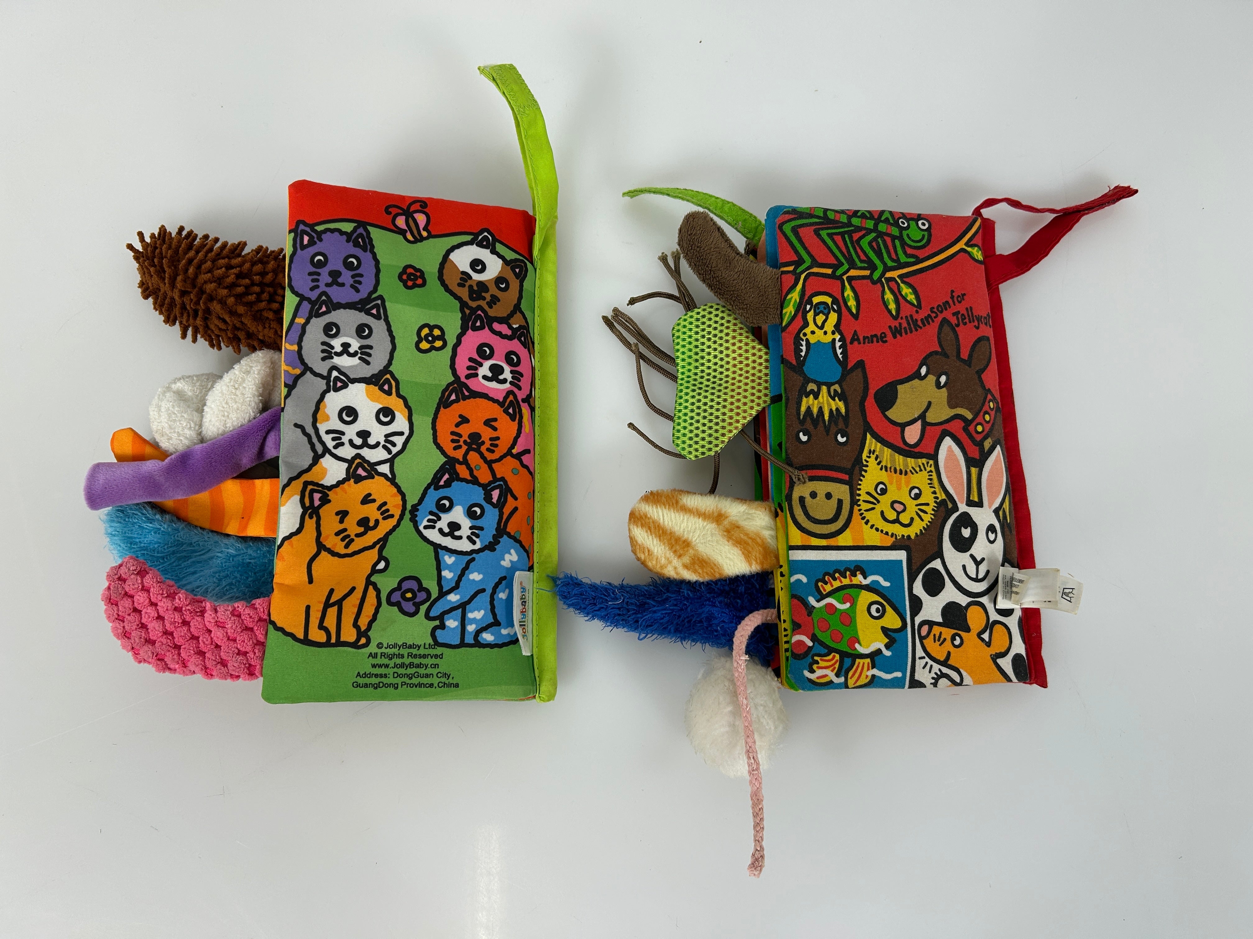 Lot of 2  Crinkle Baby Books Kitty Tails and Pet's Tails