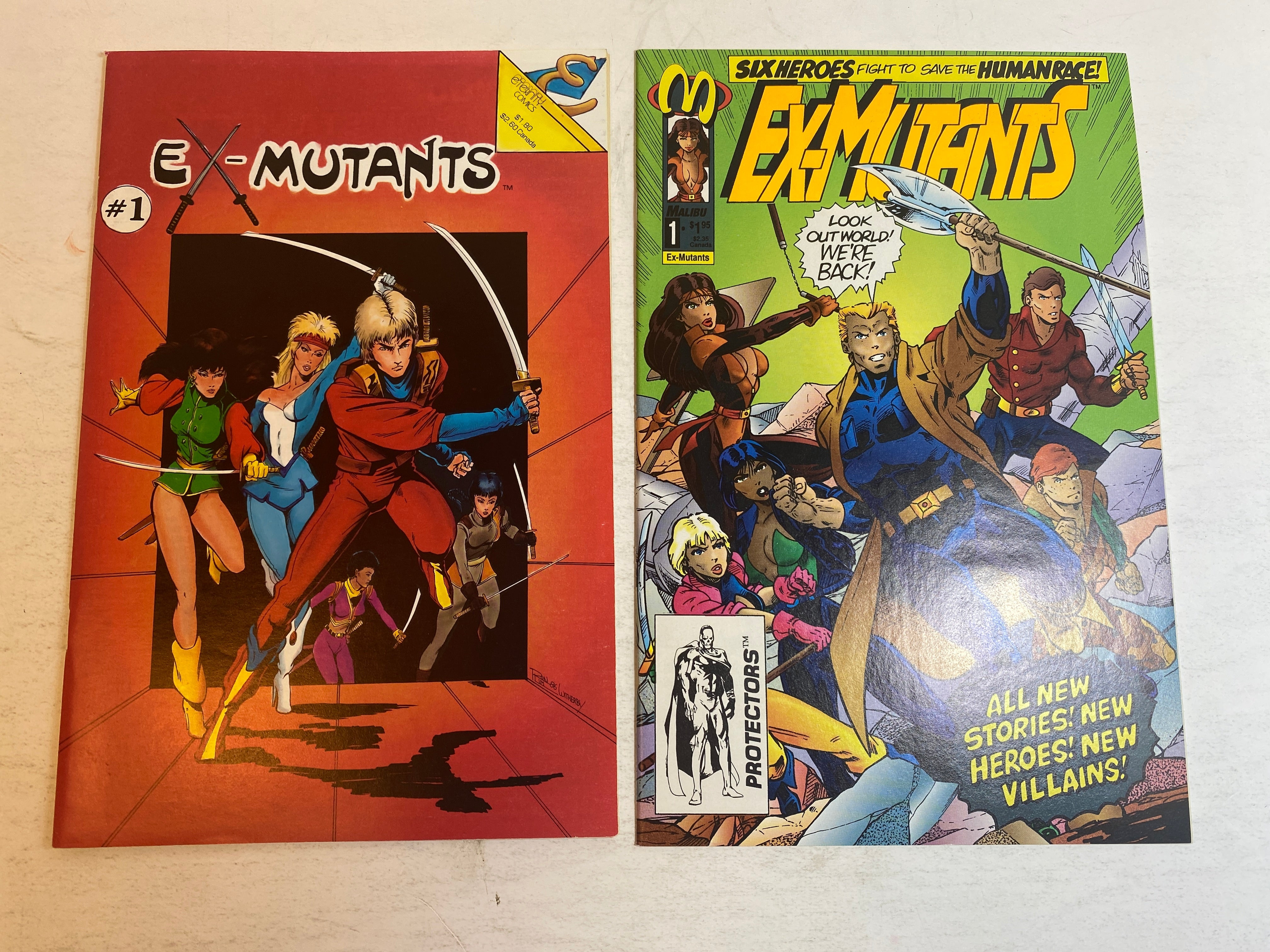 Lot of 2 Ex Mutants Eternity/Malibu Comics 1986-1992