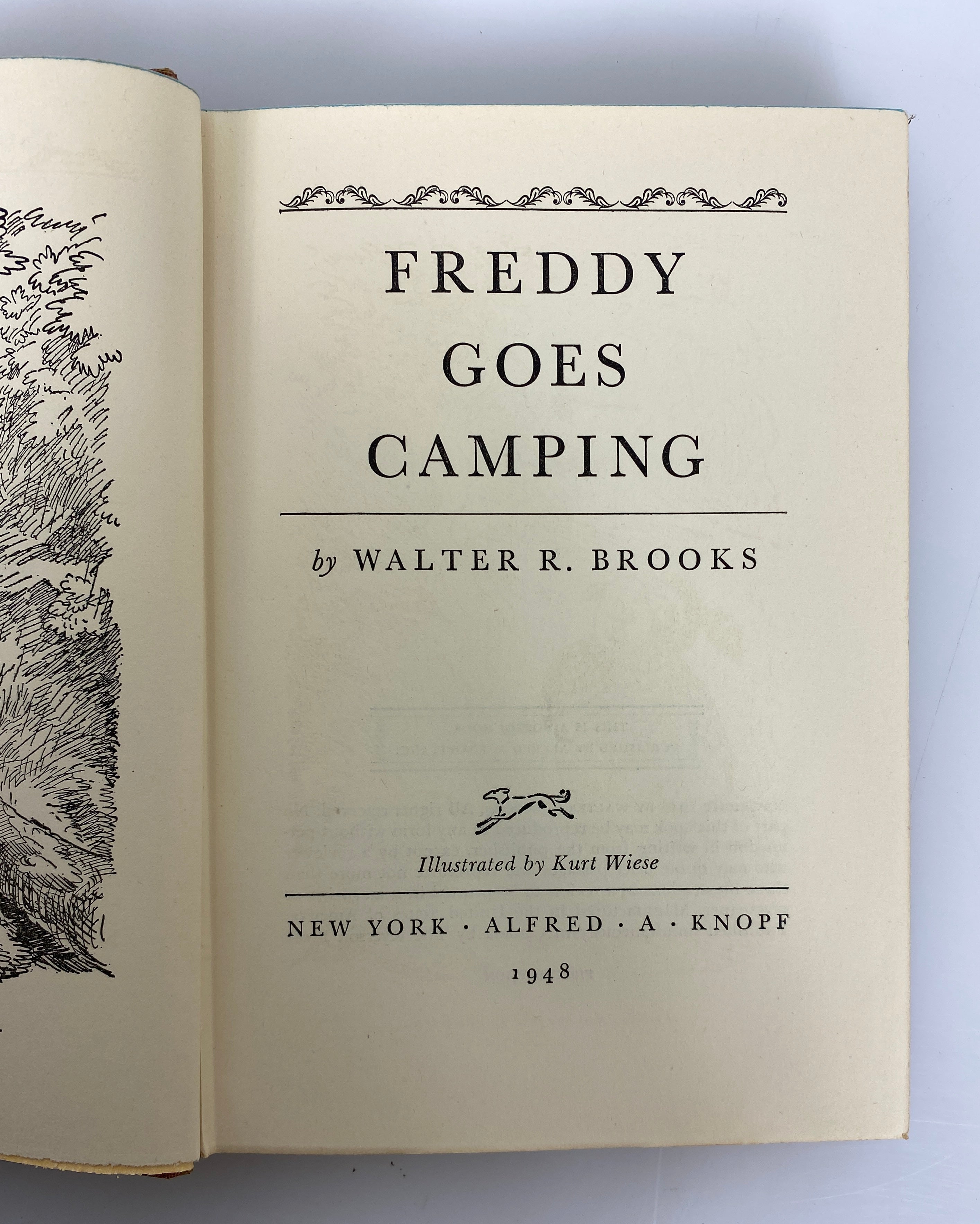 Lot of 2: Freddy Goes Camping (1st Ed)/Freddy and the Poppinjay by Brooks 1940s