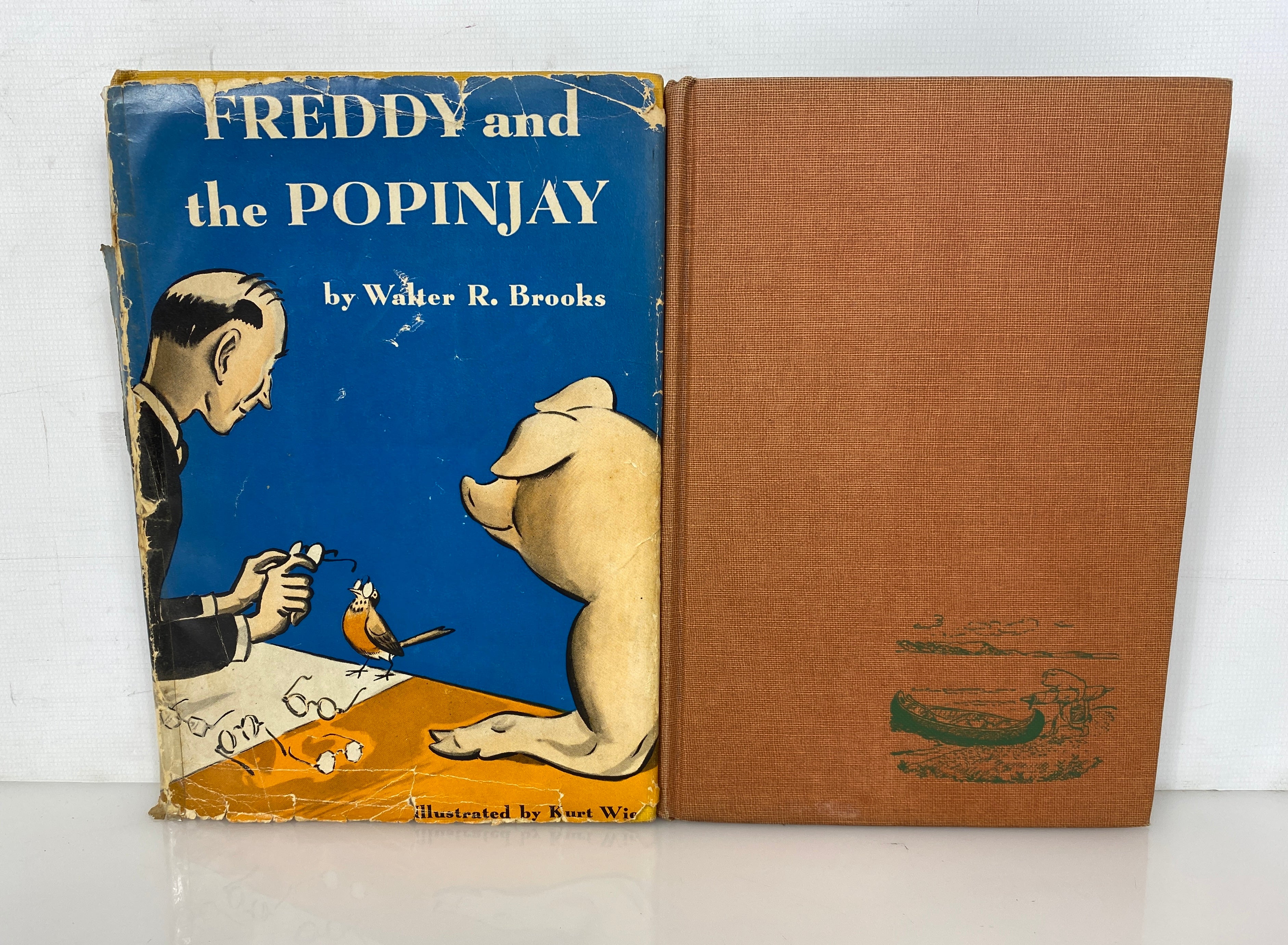 Lot of 2: Freddy Goes Camping (1st Ed)/Freddy and the Poppinjay by Brooks 1940s