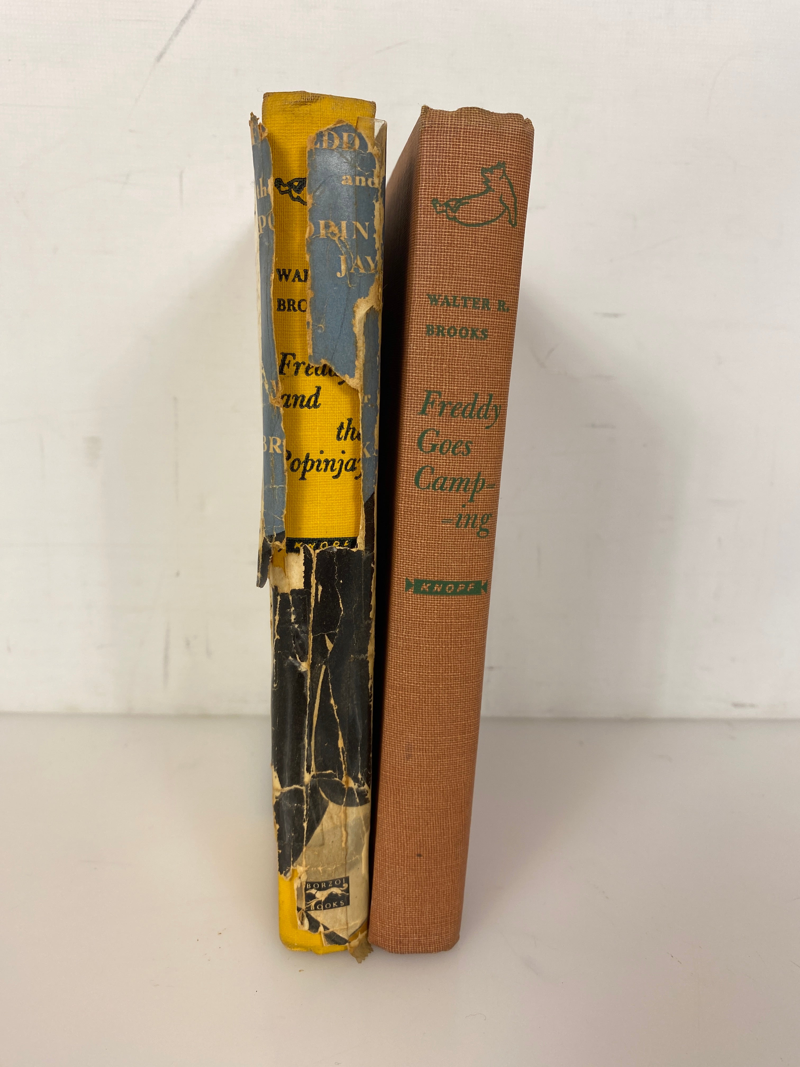 Lot of 2: Freddy Goes Camping (1st Ed)/Freddy and the Poppinjay by Brooks 1940s