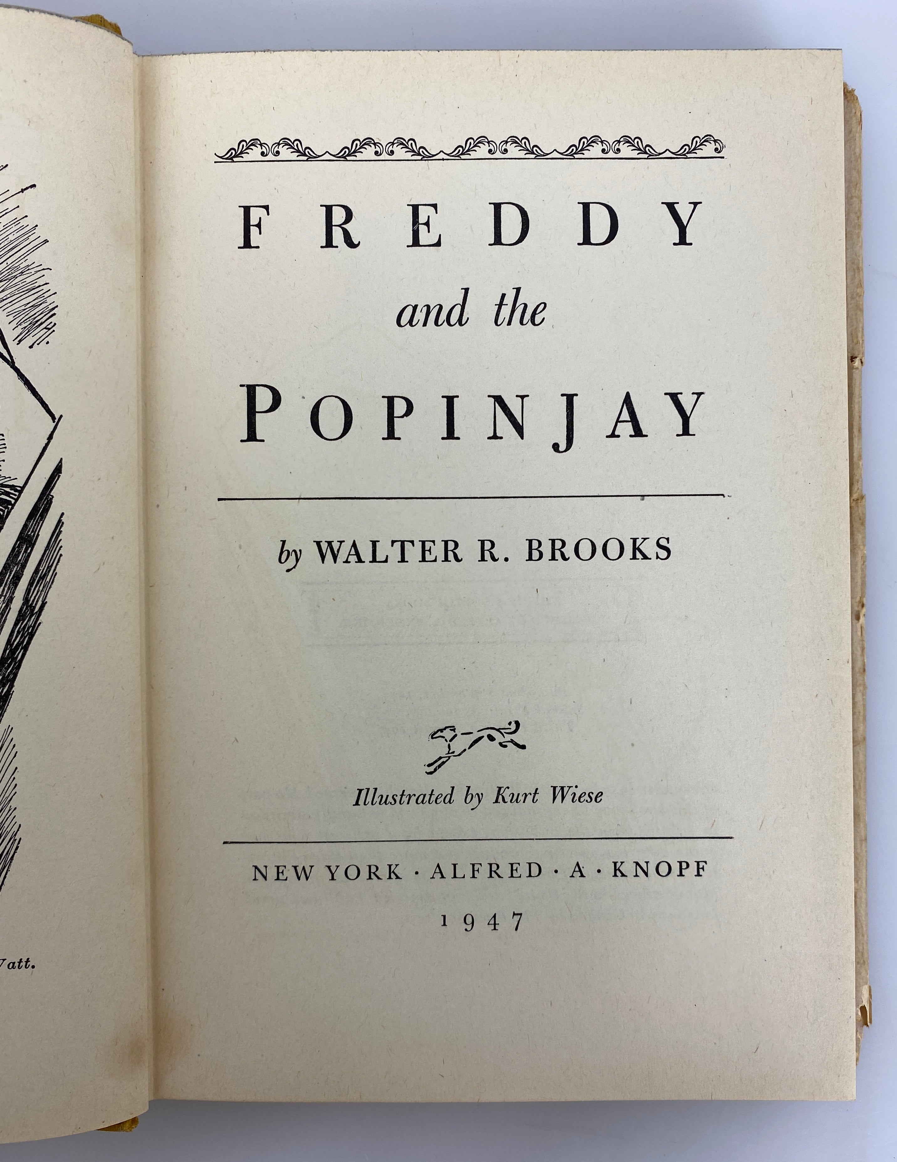 Lot of 2: Freddy Goes Camping (1st Ed)/Freddy and the Poppinjay by Brooks 1940s