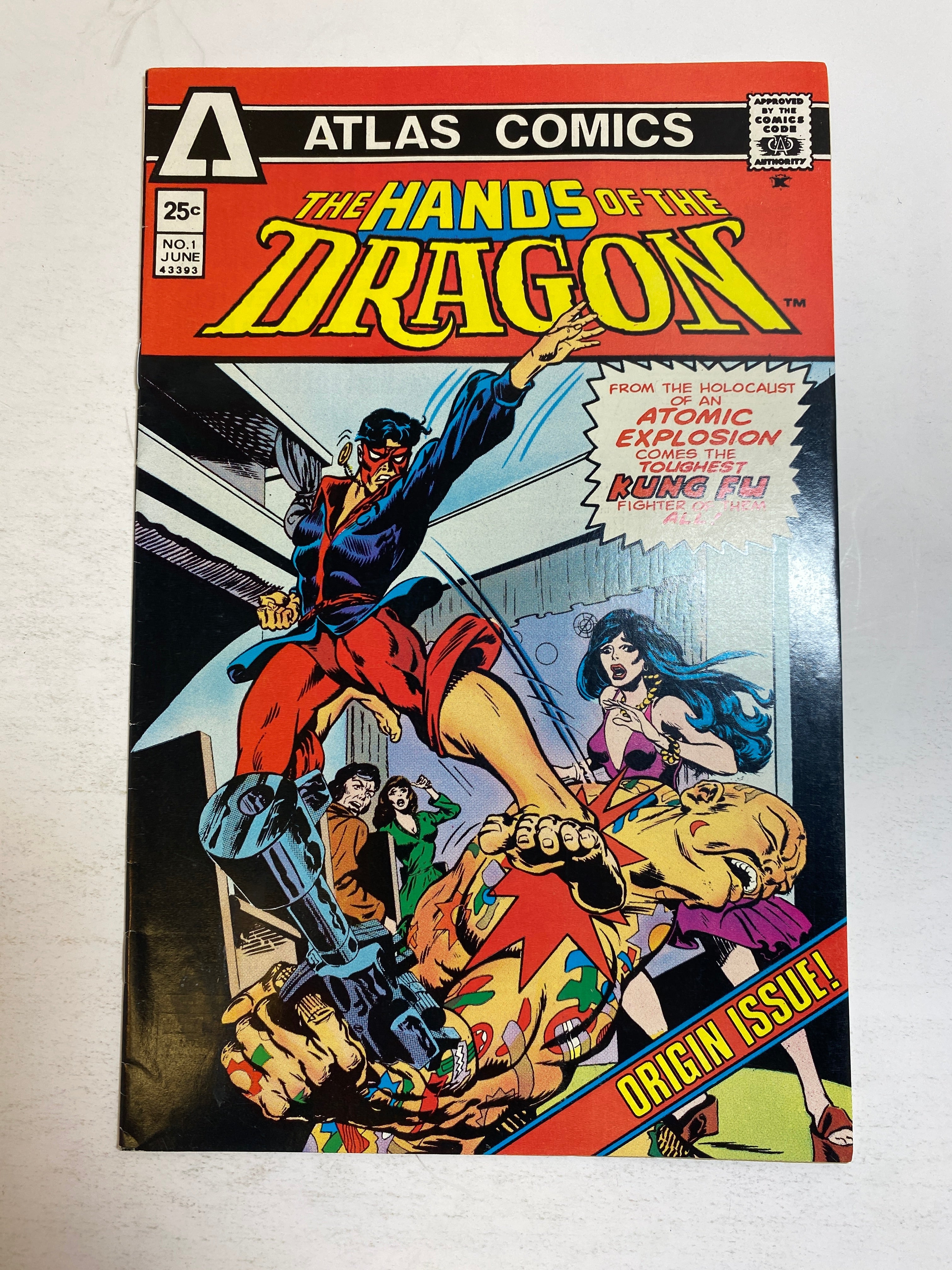 Lot of 2 Hands of the Dragon No 1 Atlas Comics 1975