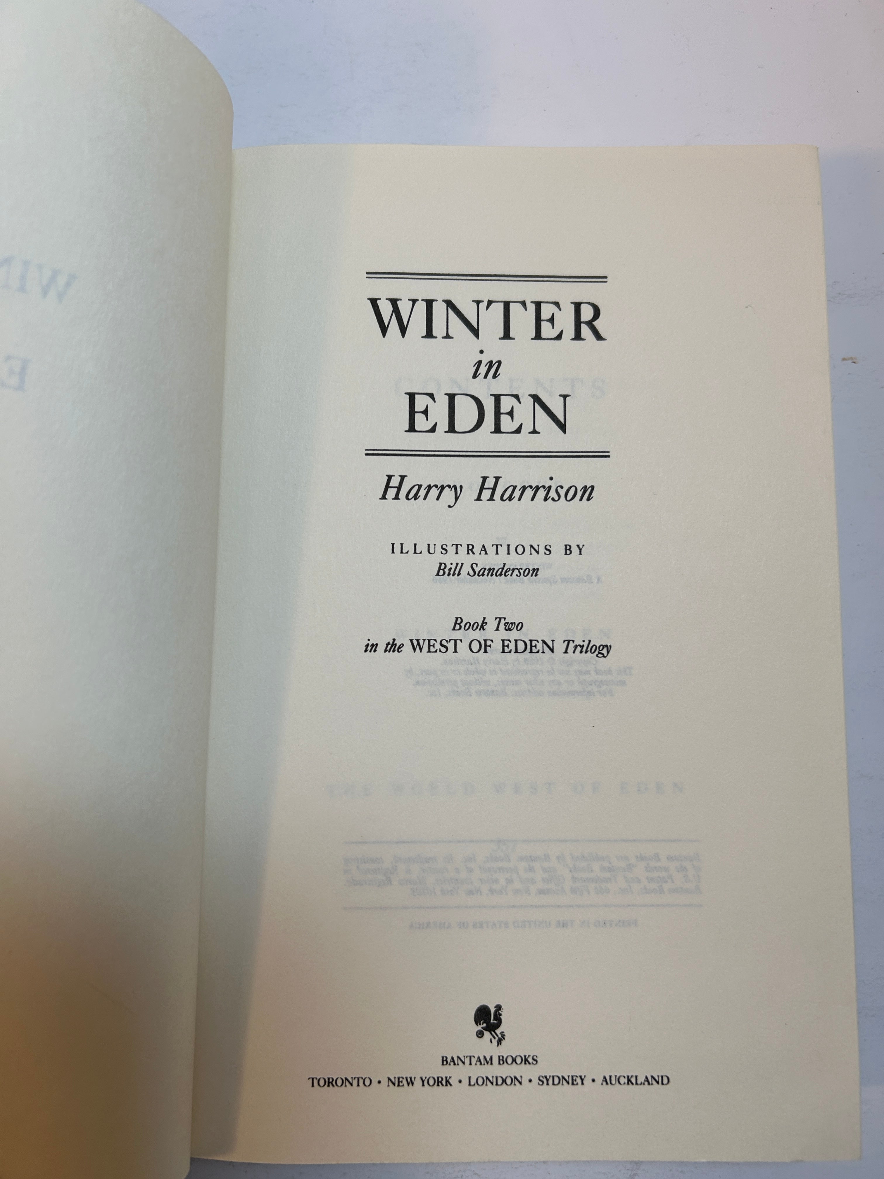 Lot of 2 Harry Harrison books Return to Eden/Winter in Eden BCE 1st Ed HCDJ