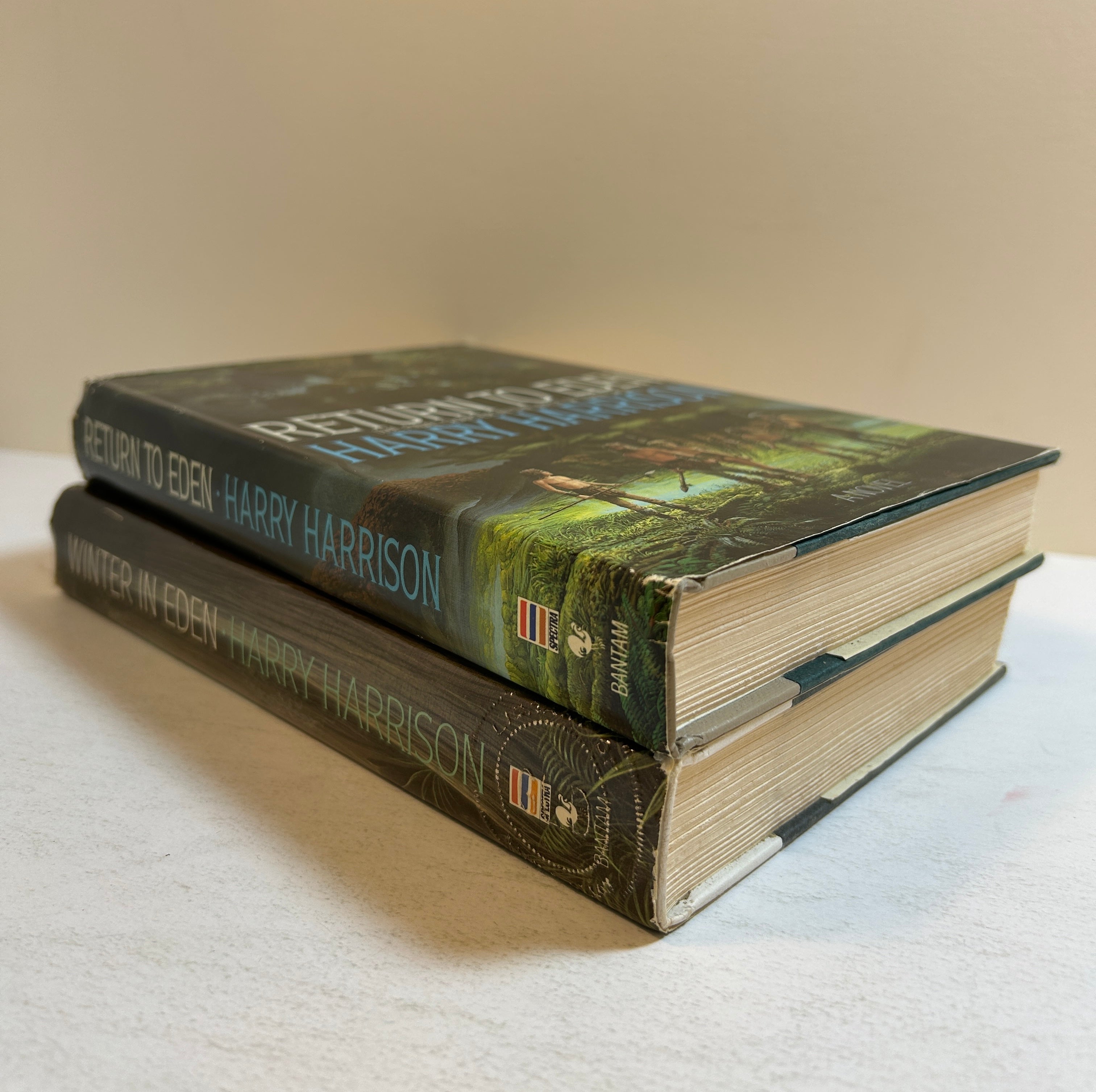 Lot of 2 Harry Harrison books Return to Eden/Winter in Eden BCE 1st Ed HCDJ