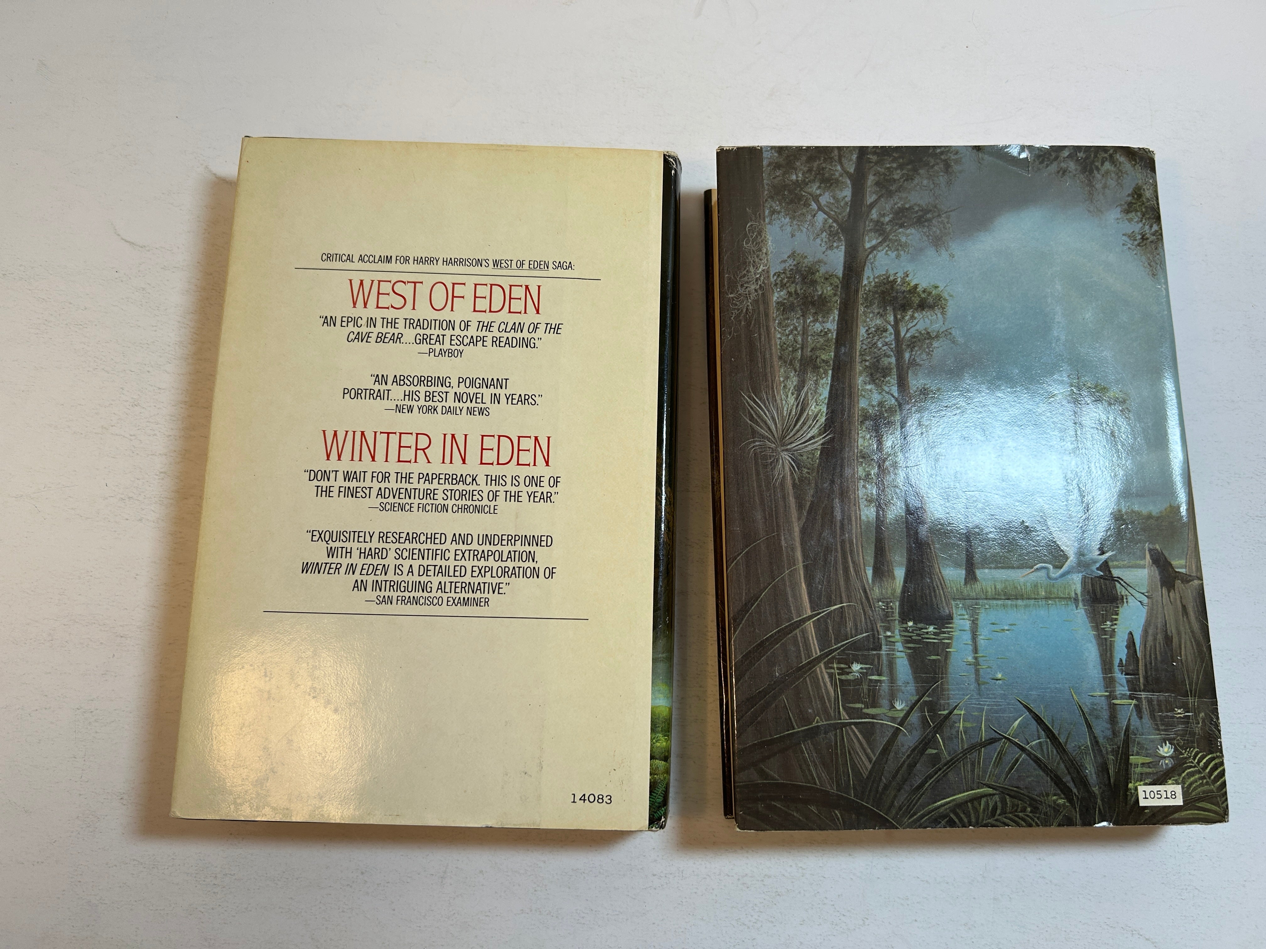 Lot of 2 Harry Harrison books Return to Eden/Winter in Eden BCE 1st Ed HCDJ
