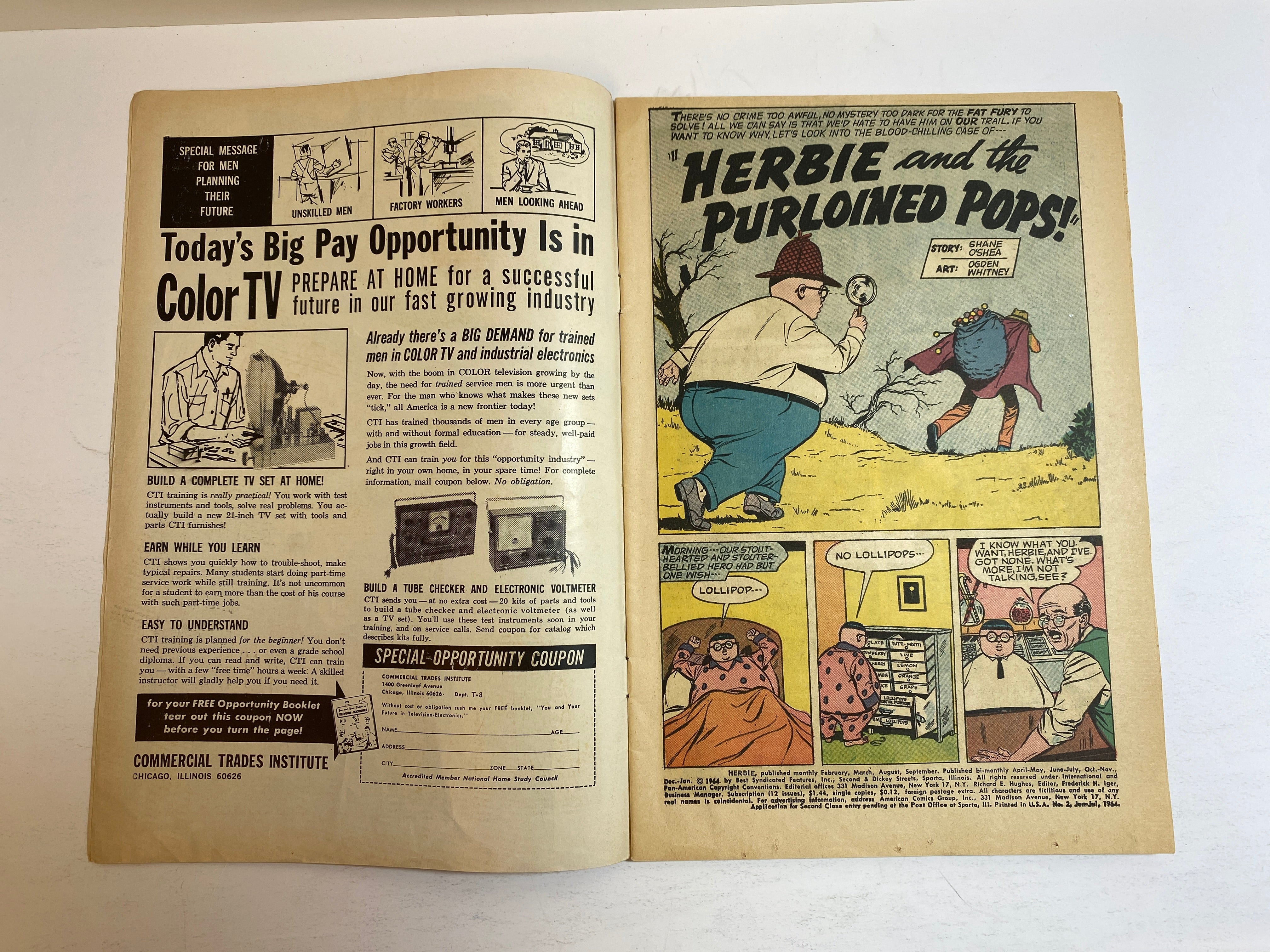 Lot of 2 Herbie ACG America Comics Group 1964