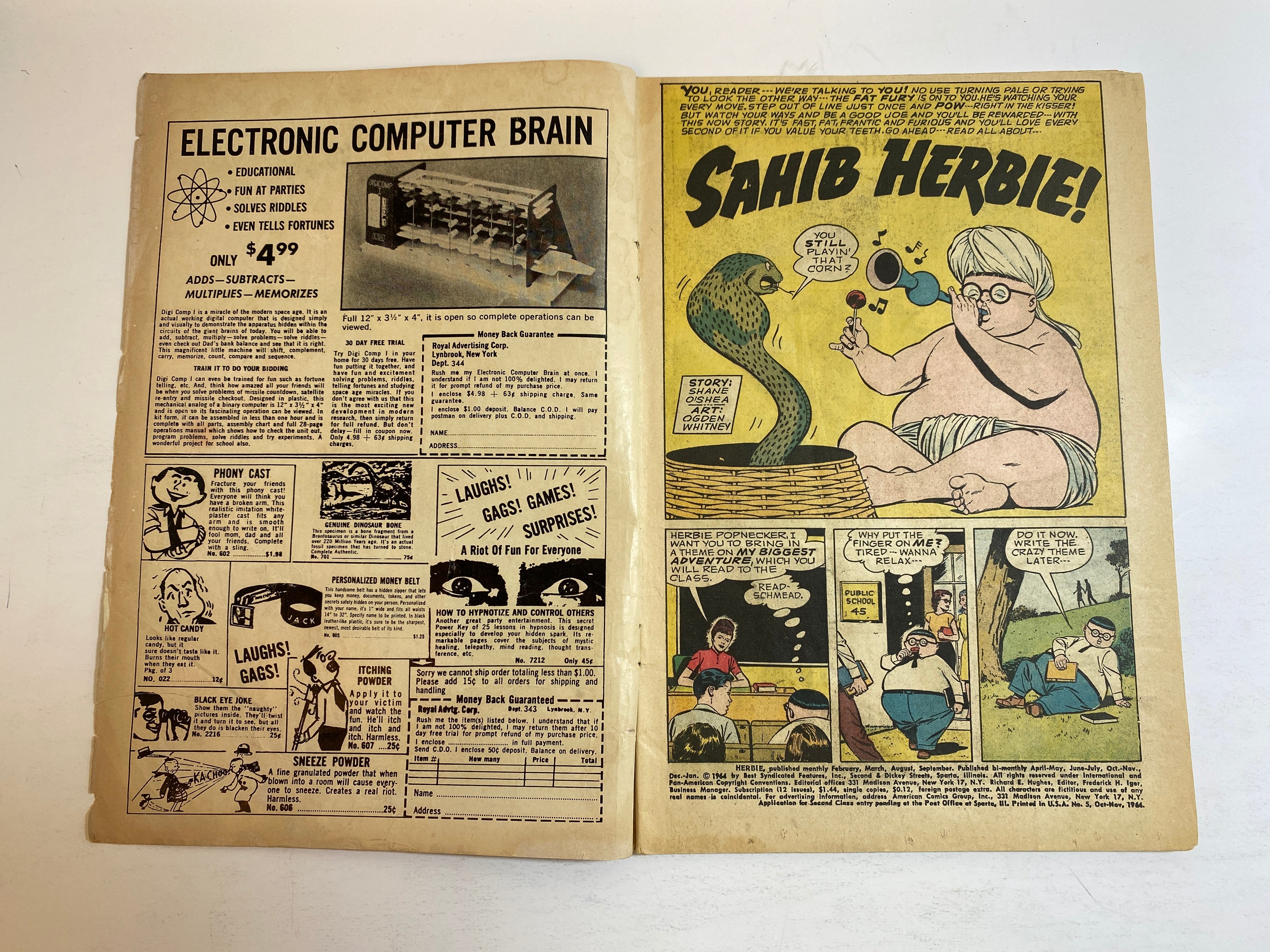 Lot of 2 Herbie ACG America Comics Group 1964