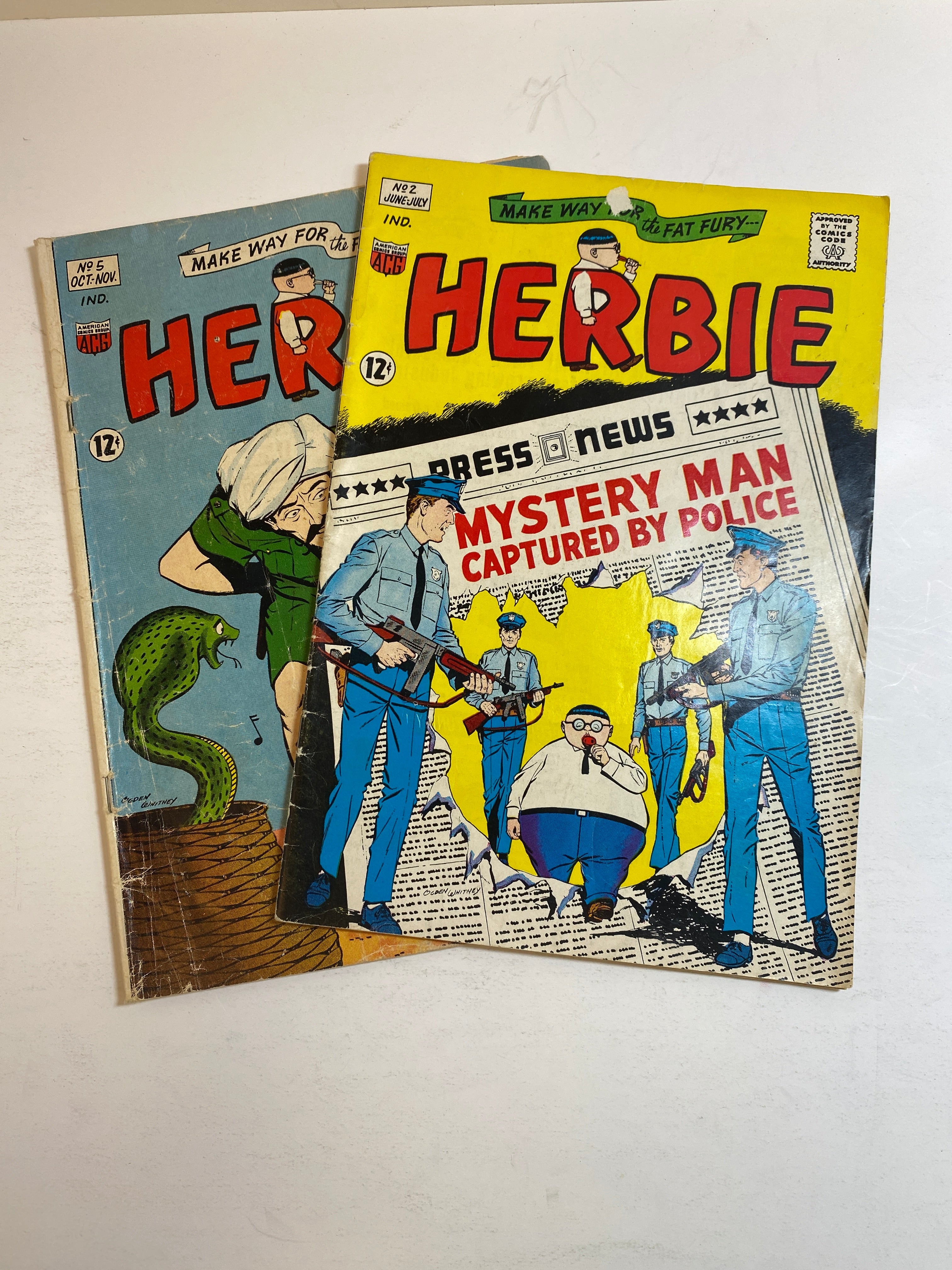 Lot of 2 Herbie ACG America Comics Group 1964