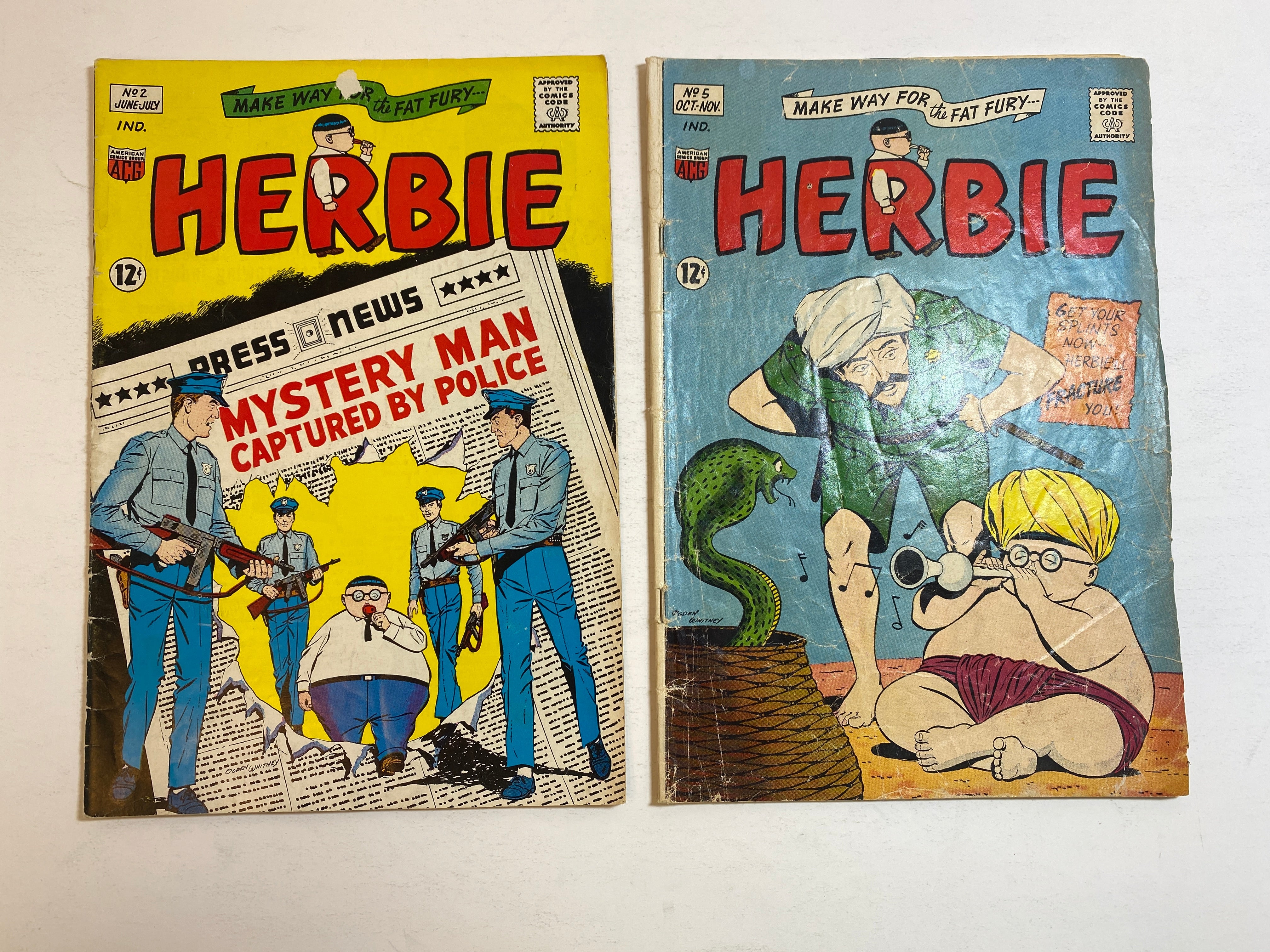 Lot of 2 Herbie ACG America Comics Group 1964