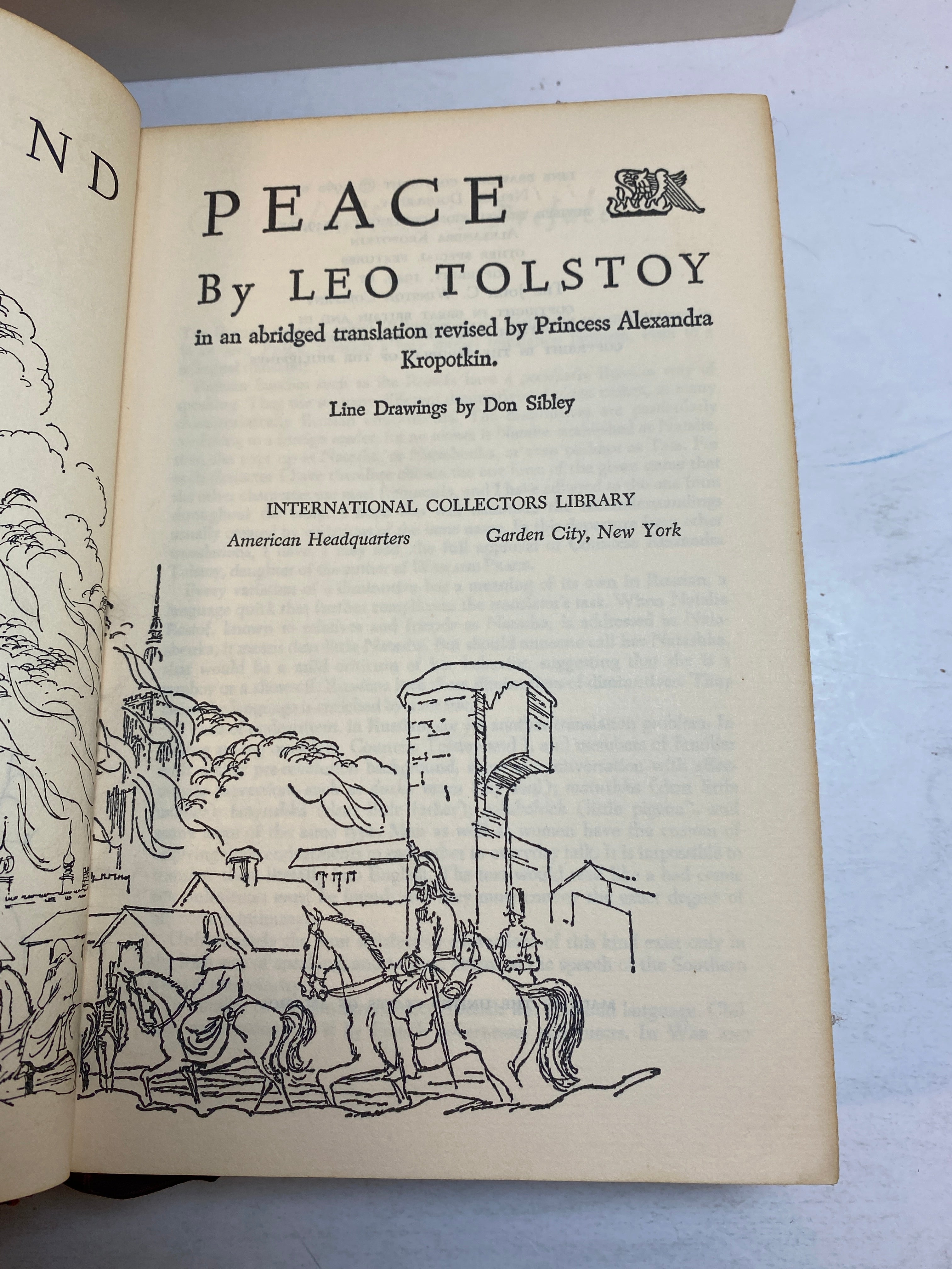 Lot of 2 International Collector's War and Peace 3 Musketeers HC