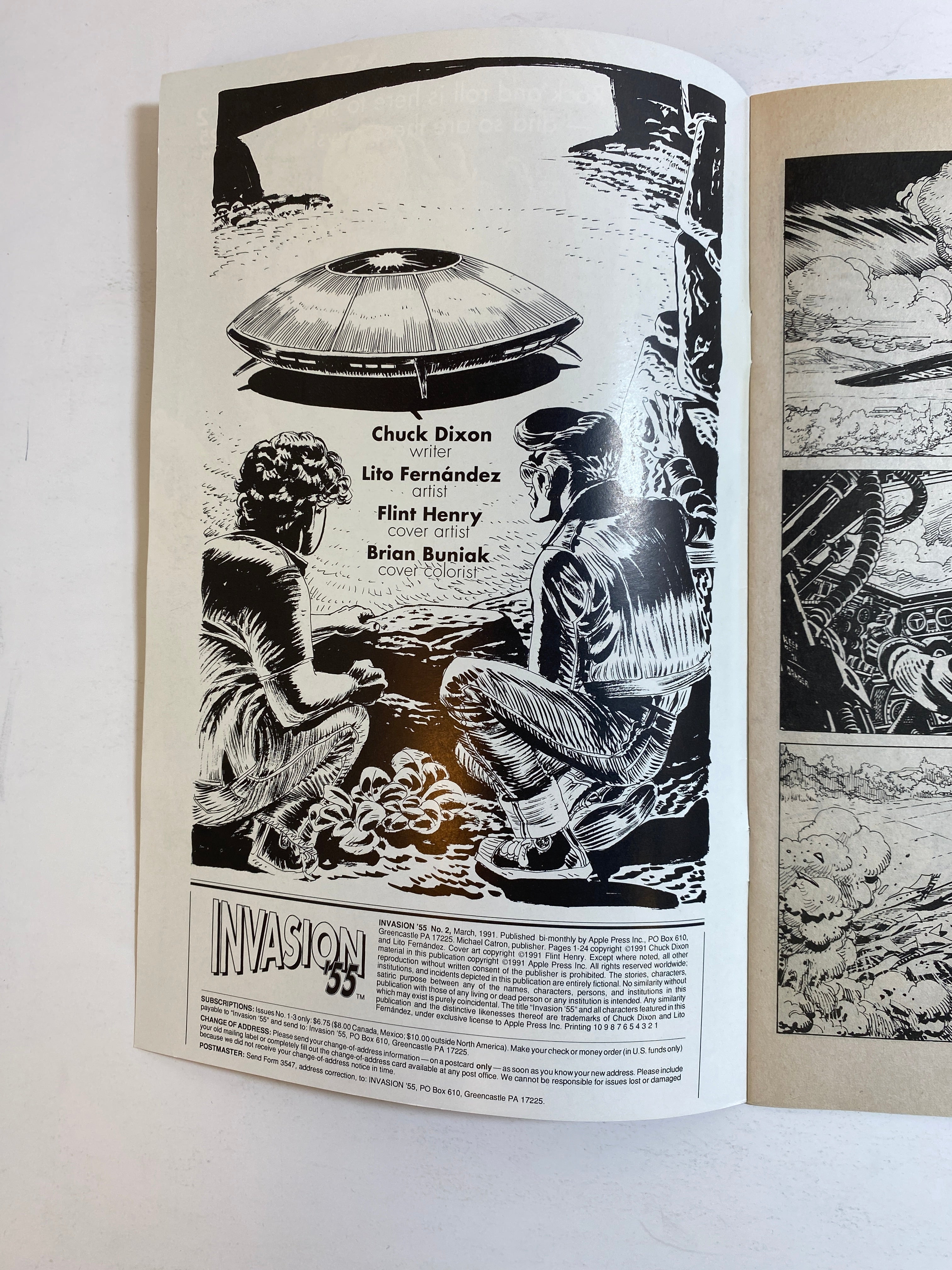 Lot of 2 Invasion 55 Apple Comics 1991