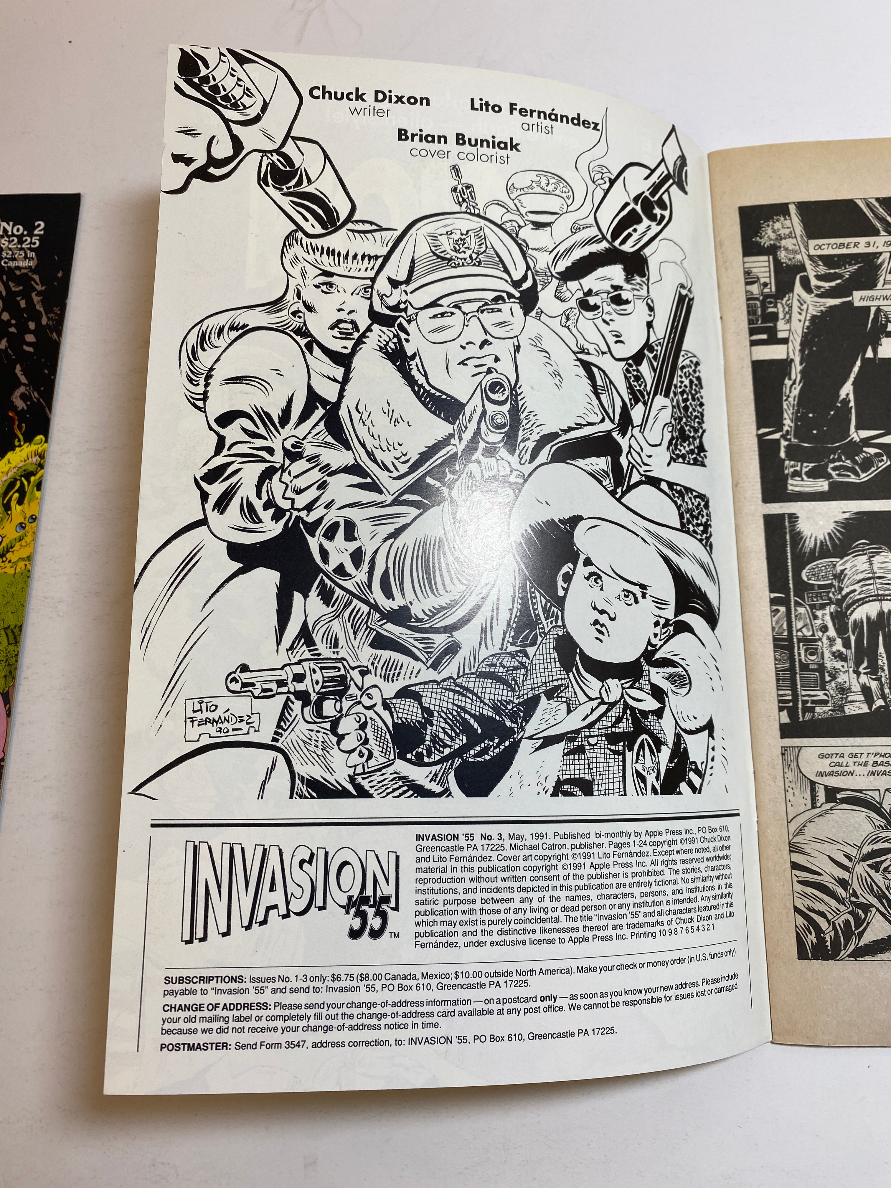 Lot of 2 Invasion 55 Apple Comics 1991