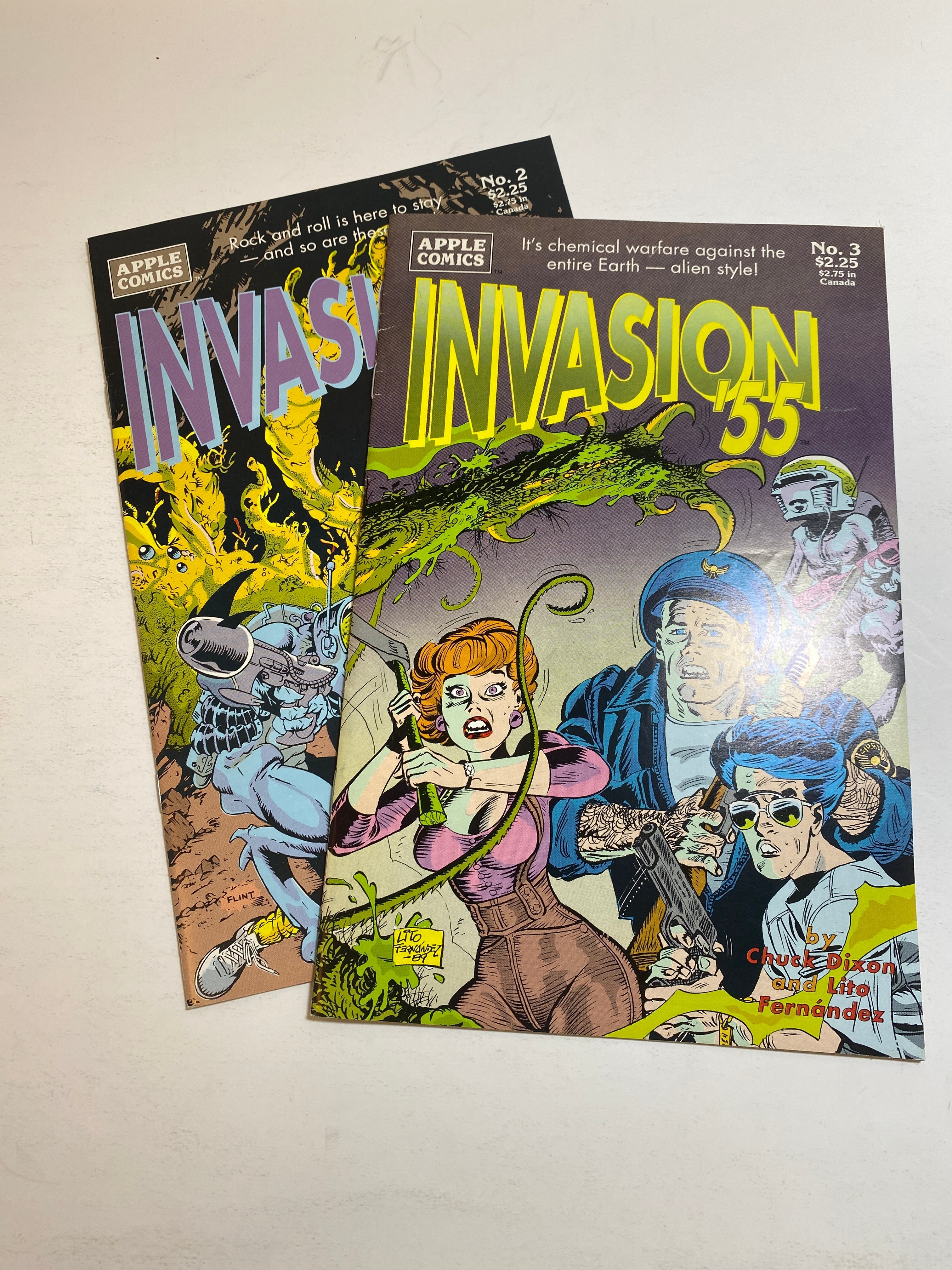 Lot of 2 Invasion 55 Apple Comics 1991