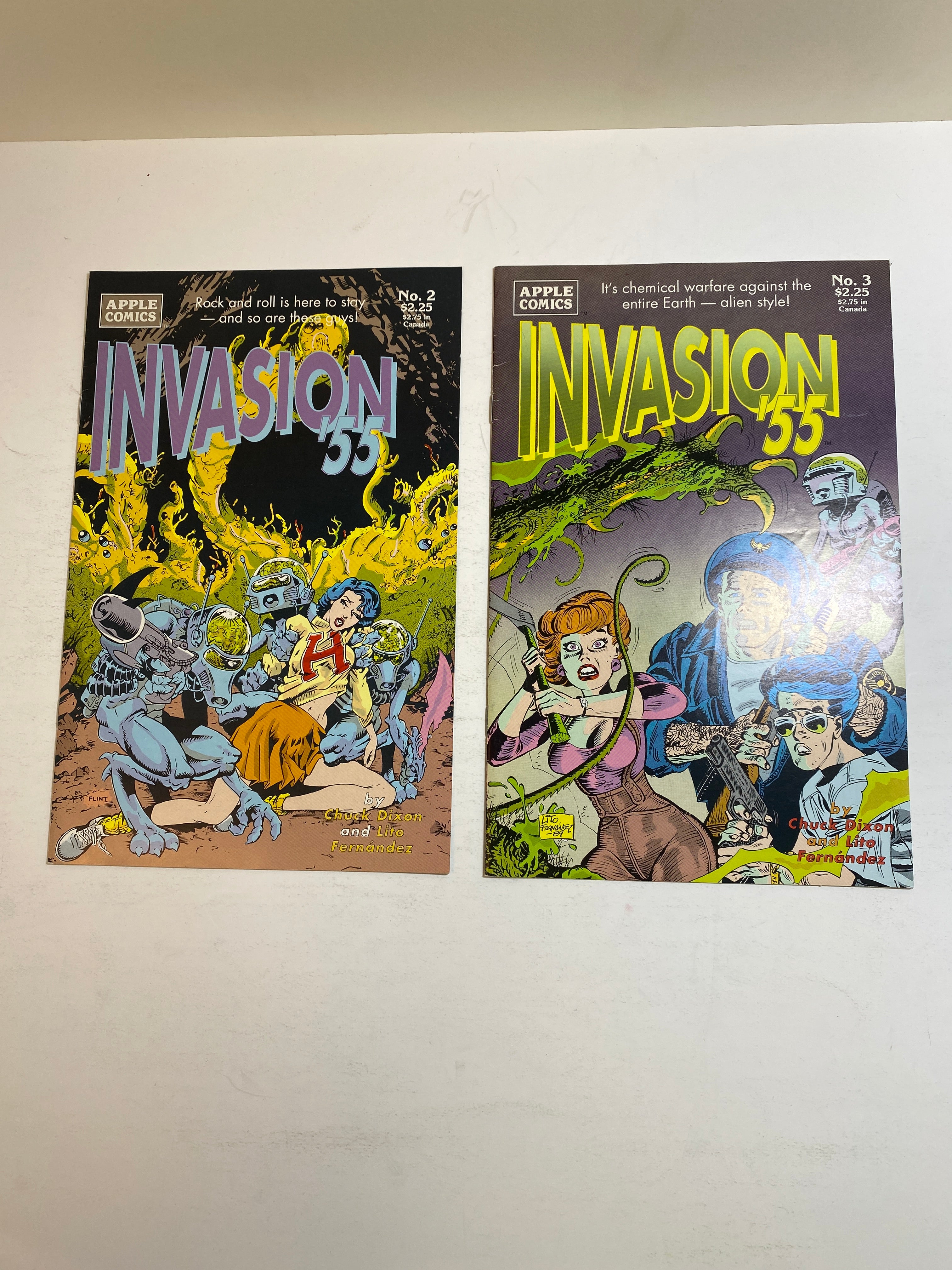 Lot of 2 Invasion 55 Apple Comics 1991