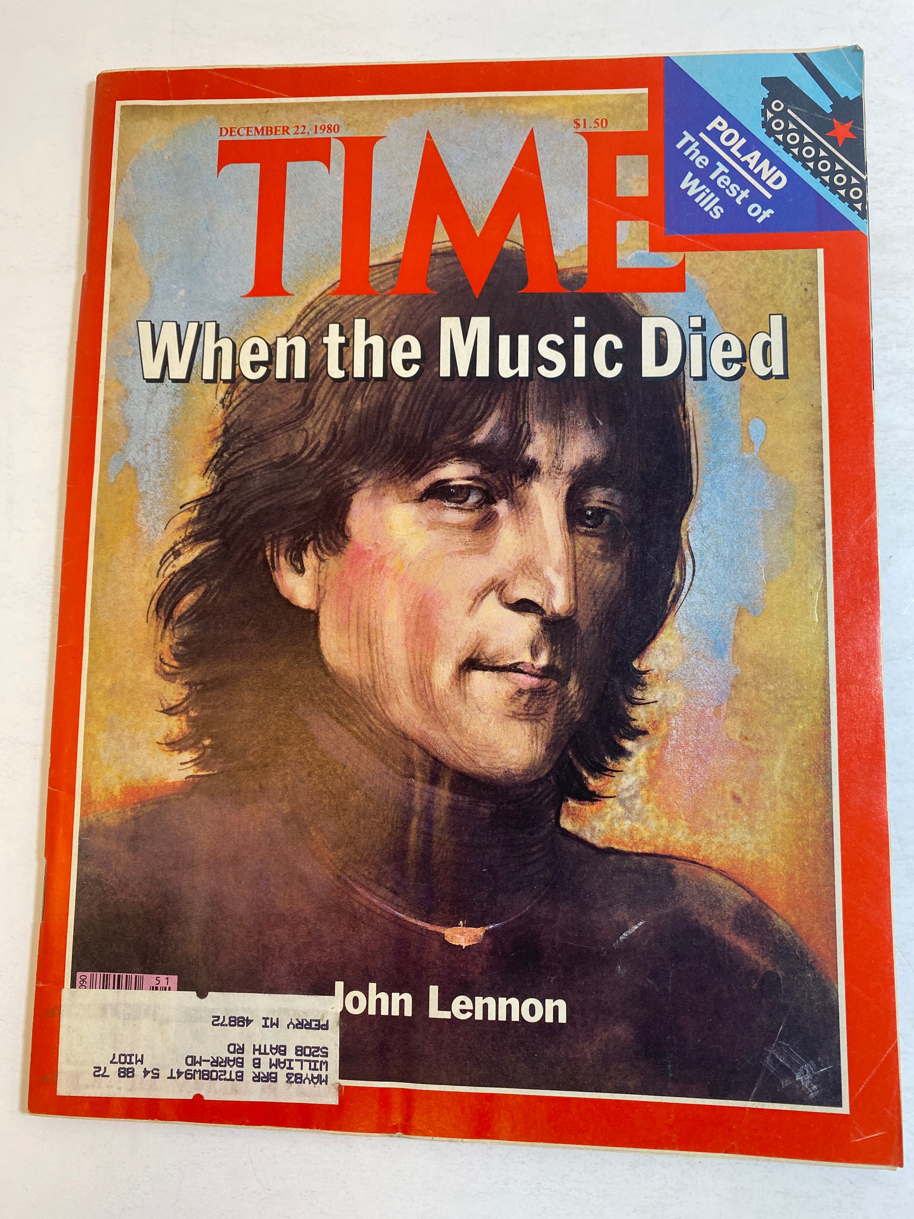 Lot of 2 John Lennon Time and People Magazines 1980