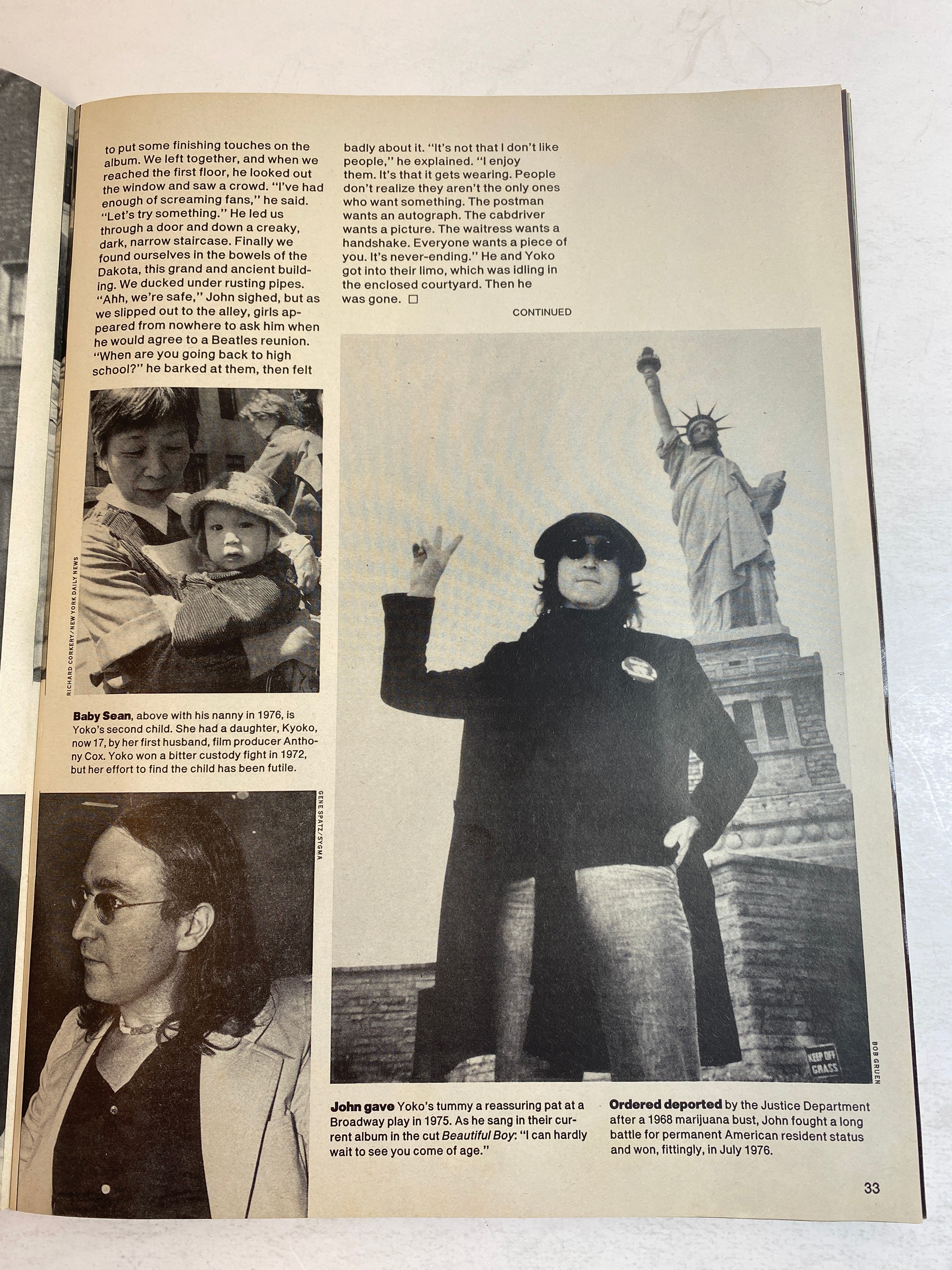 Lot of 2 John Lennon Time and People Magazines 1980