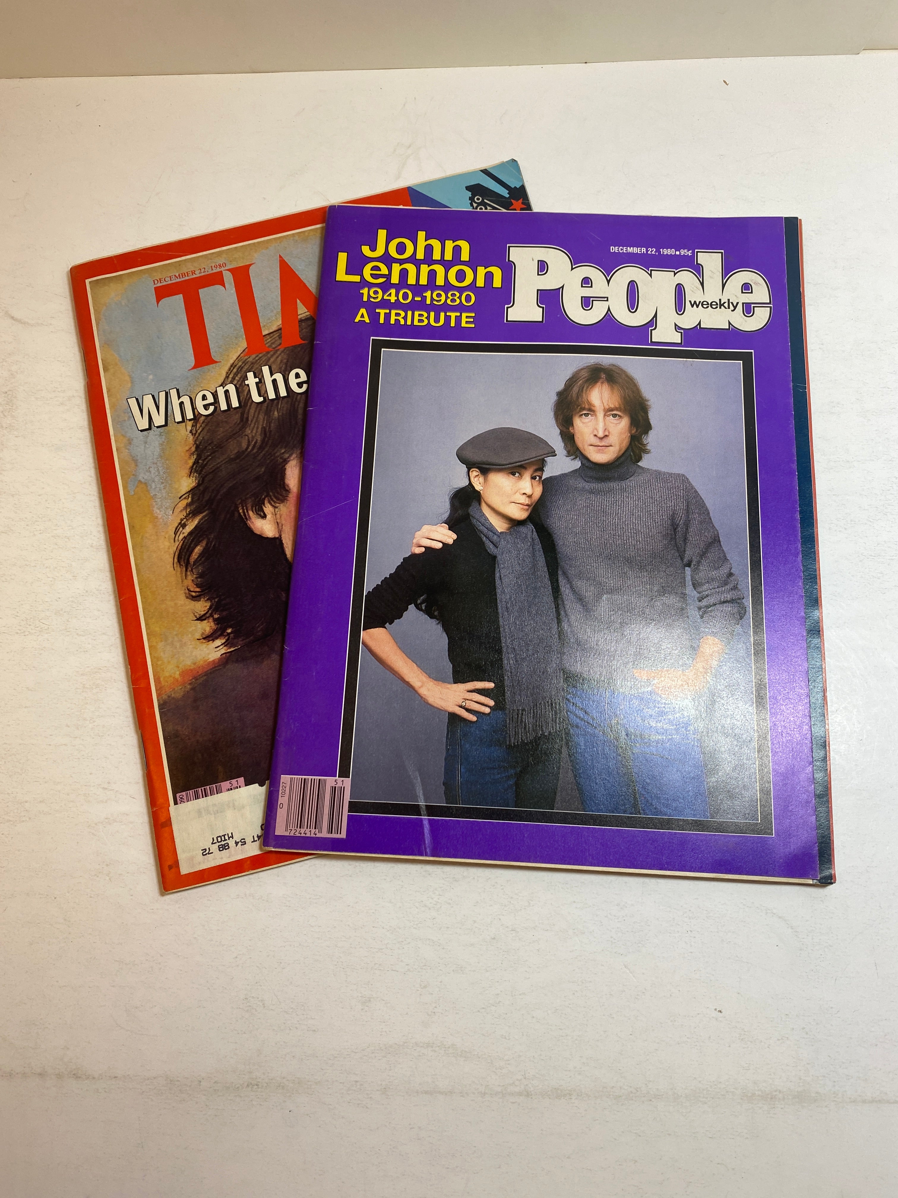 Lot of 2 John Lennon Time and People Magazines 1980