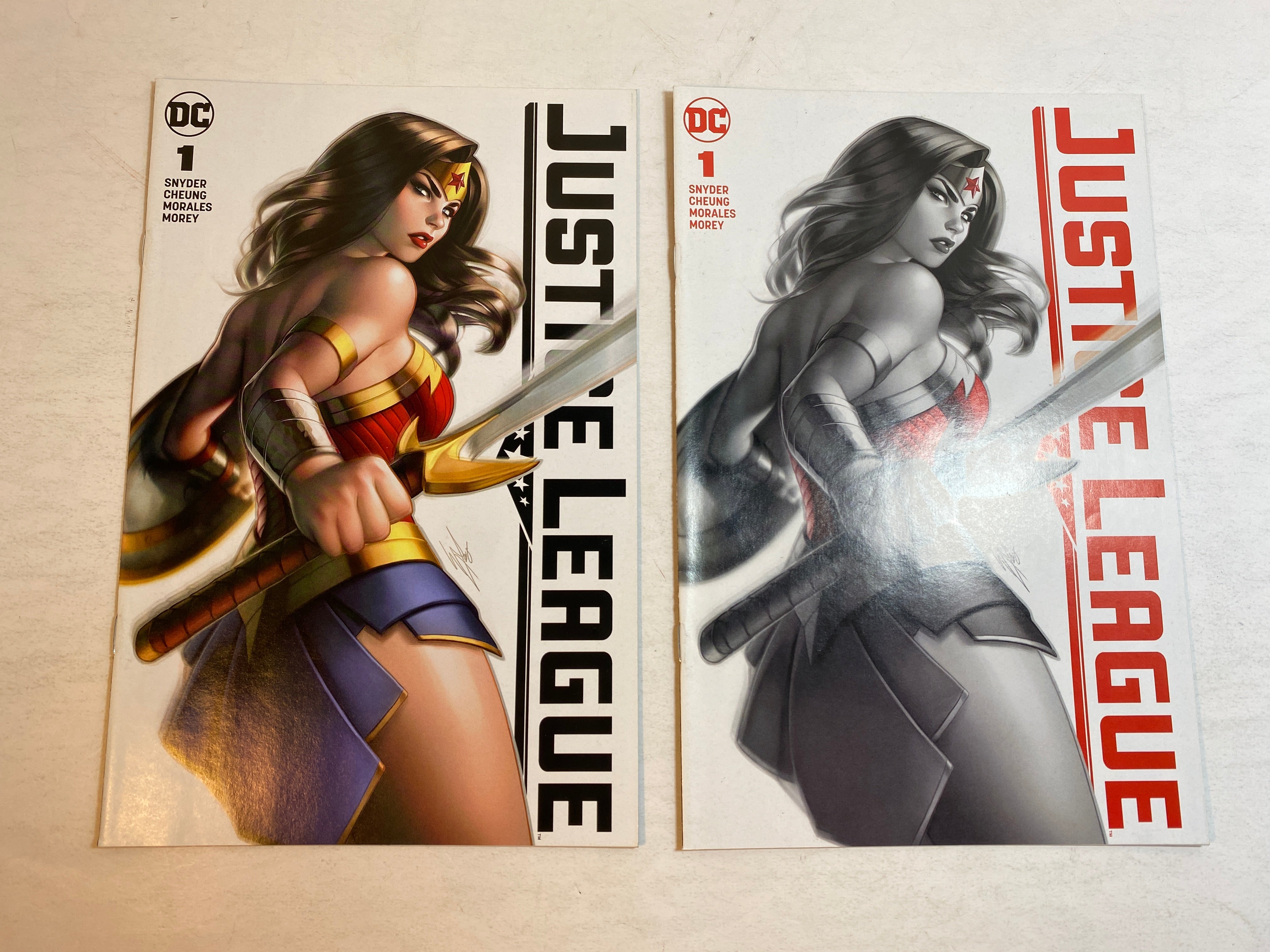 Lot of 2 Justice League #1 2018 Warren Louw Variant