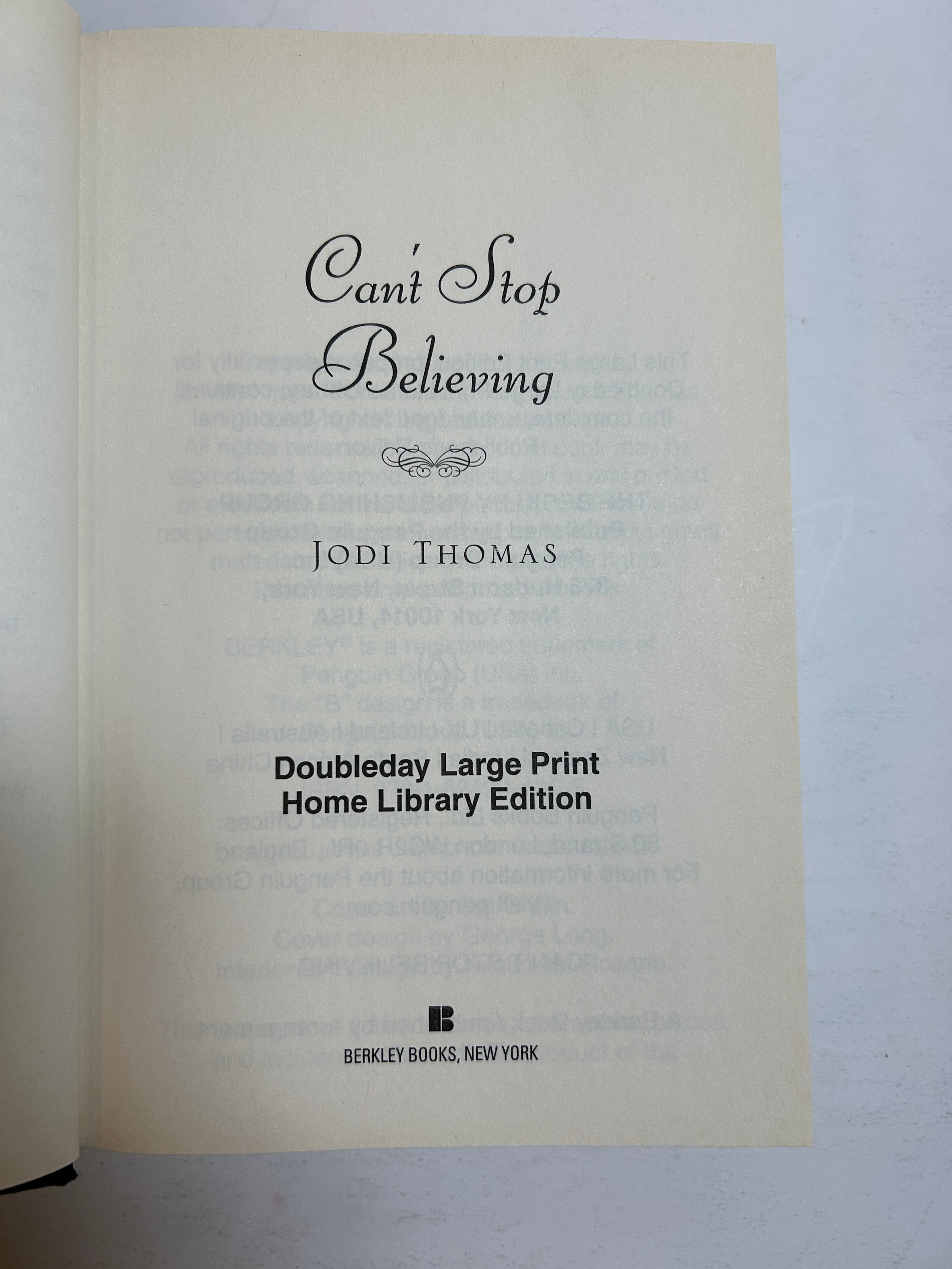 Lot of 2 LARGE PRINT Hardcover Romance Lori Wilde/Jodi Thomas HCDJ