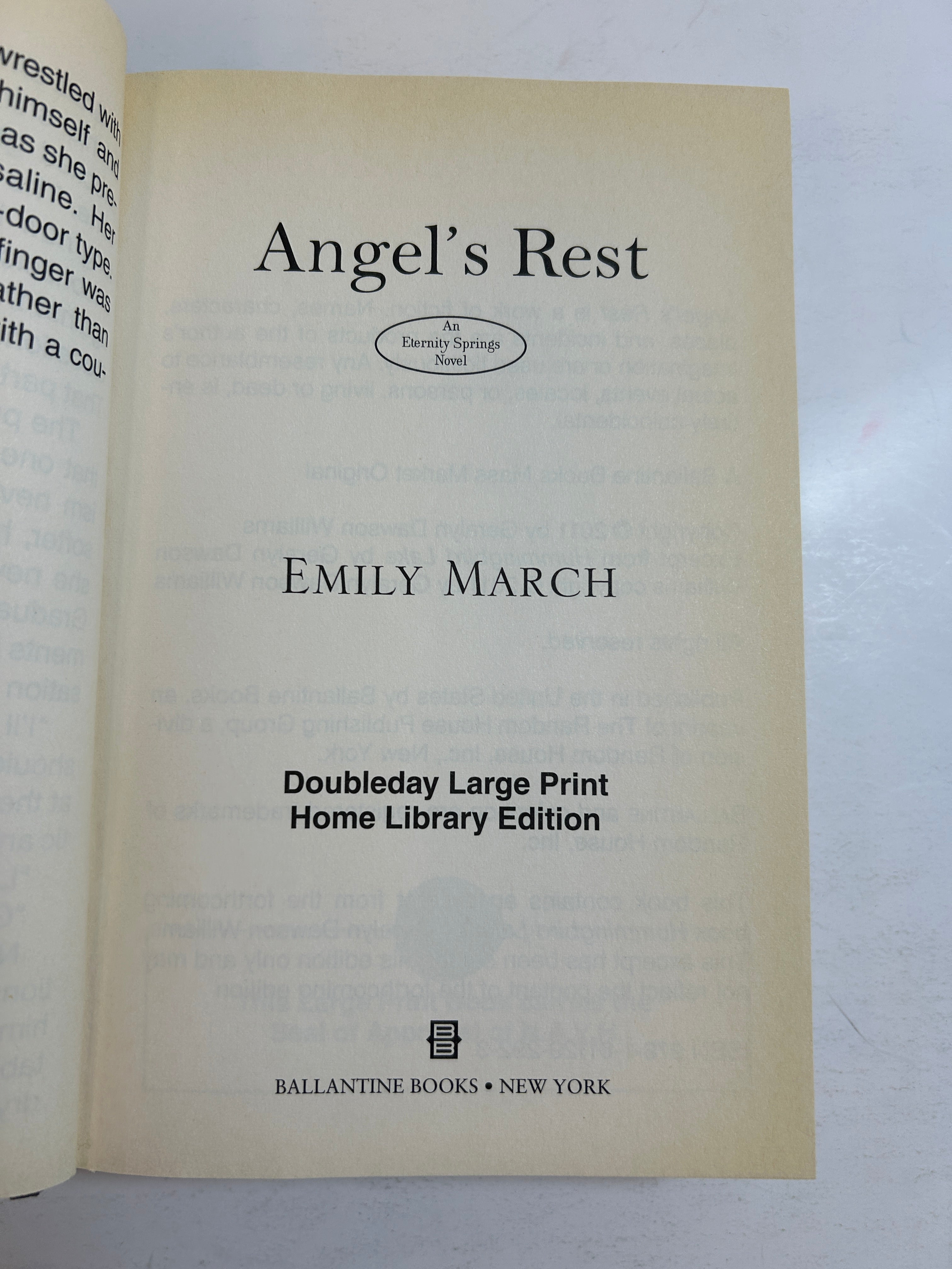 Lot of 2 LARGE PRINT Hardcover Romances Nora Roberts/Emily March HCDJ