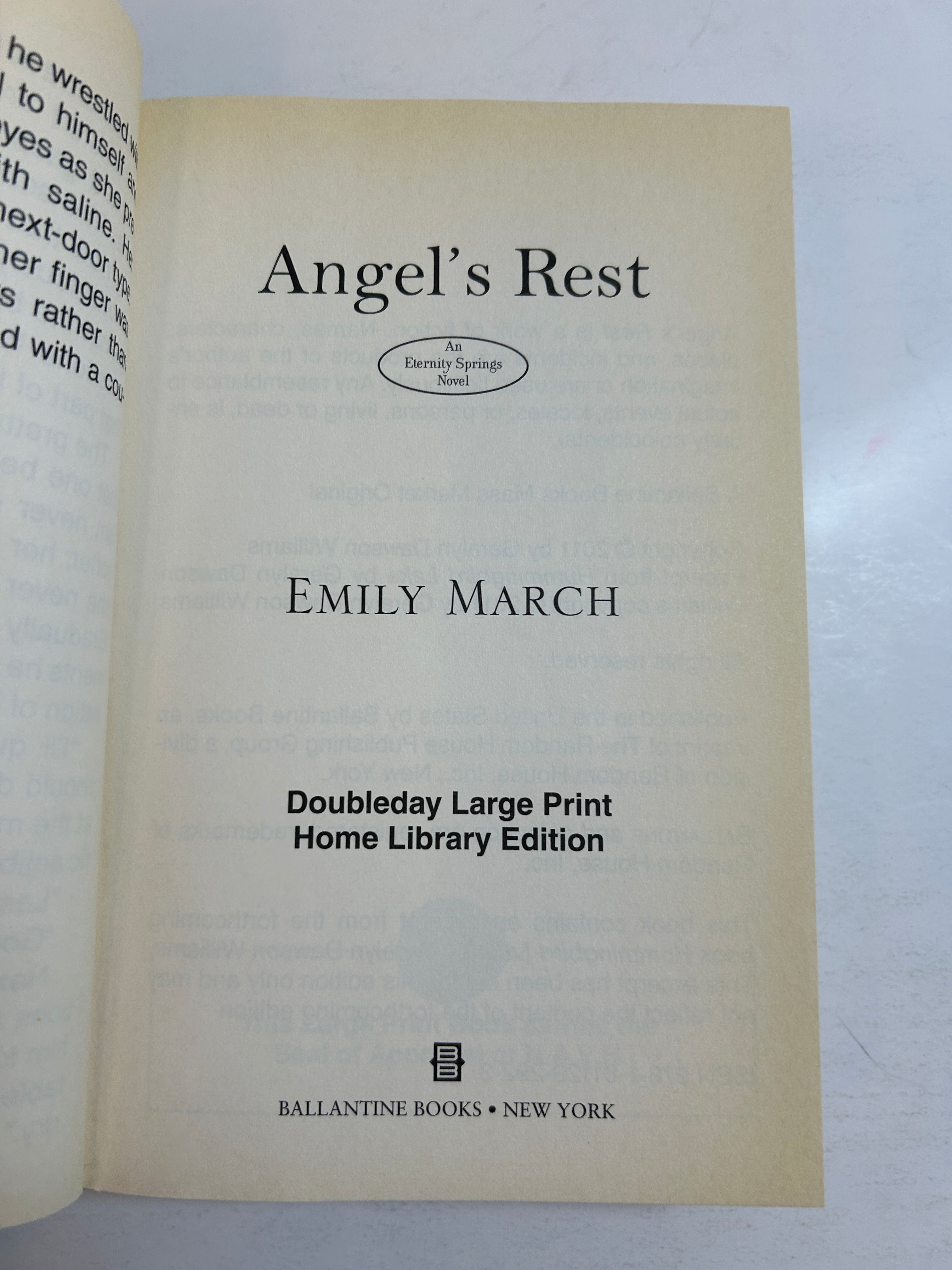 Lot of 2 LARGE PRINT Hardcover Romances Nora Roberts/Emily March HCDJ