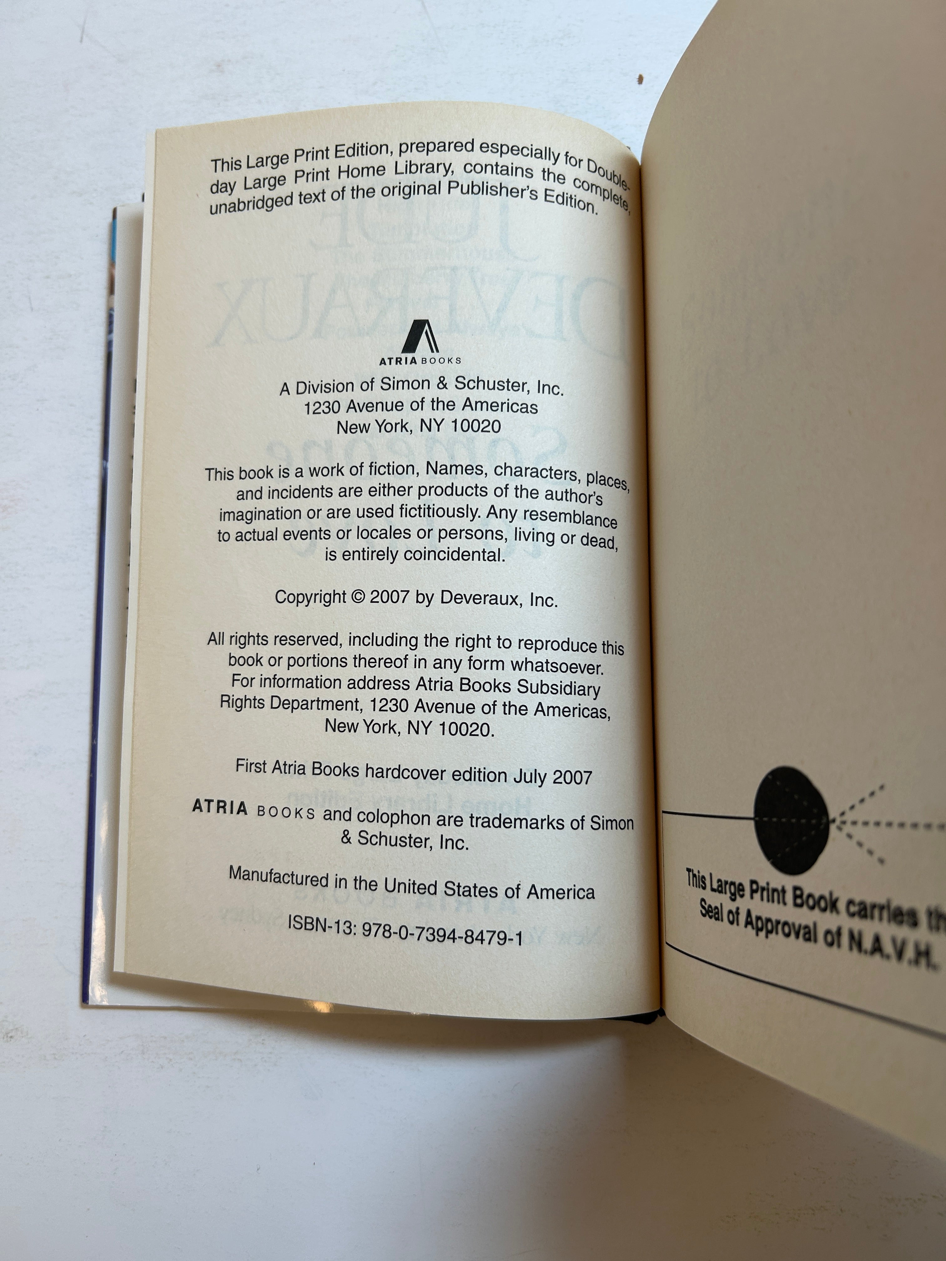 Lot of 2 LARGE PRINT Jude Deveraux Hardcover Romance HCDJ