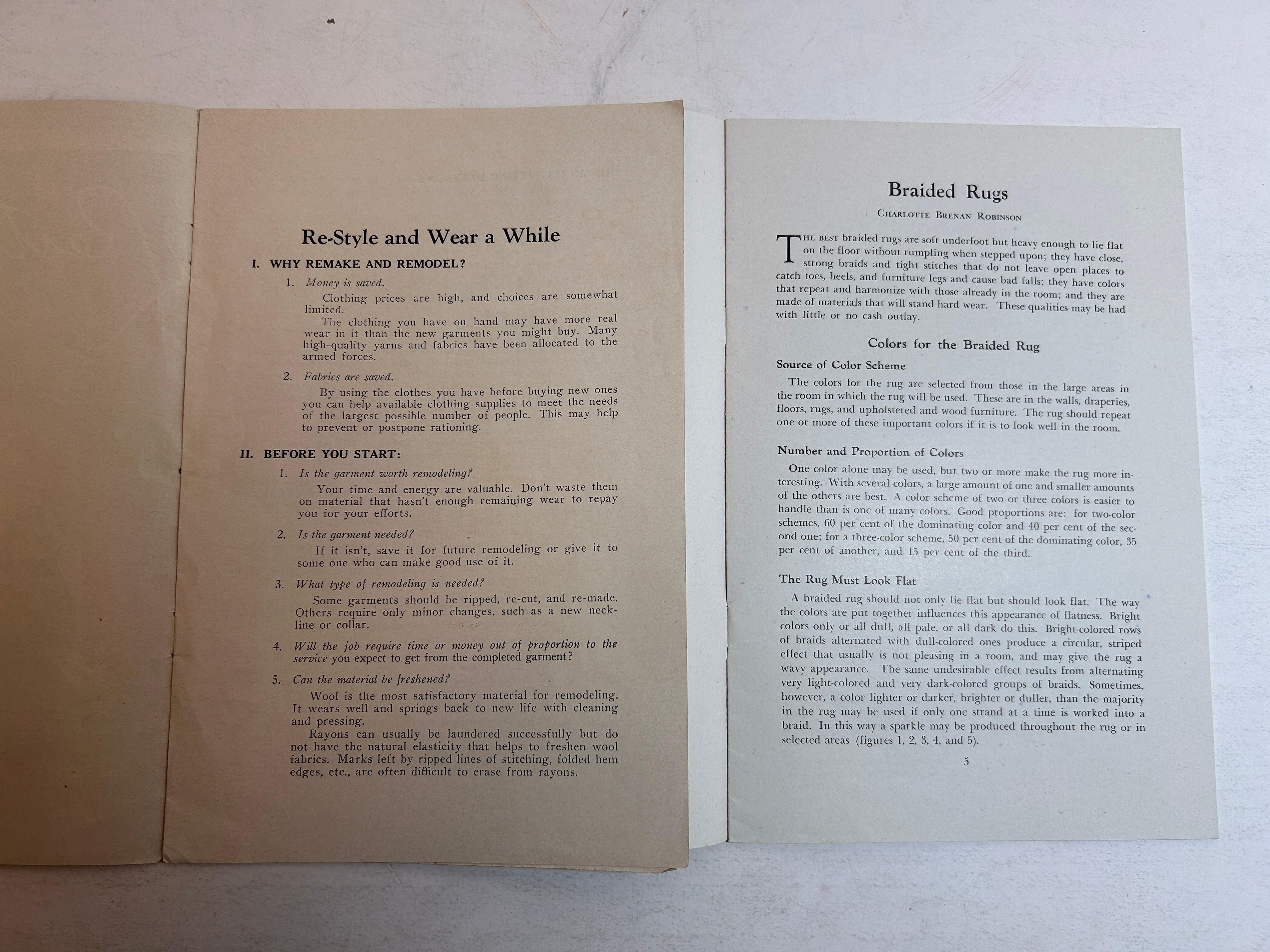 Lot of 2 Michigan State College (MSU) Extension Bulletins 1942/1947