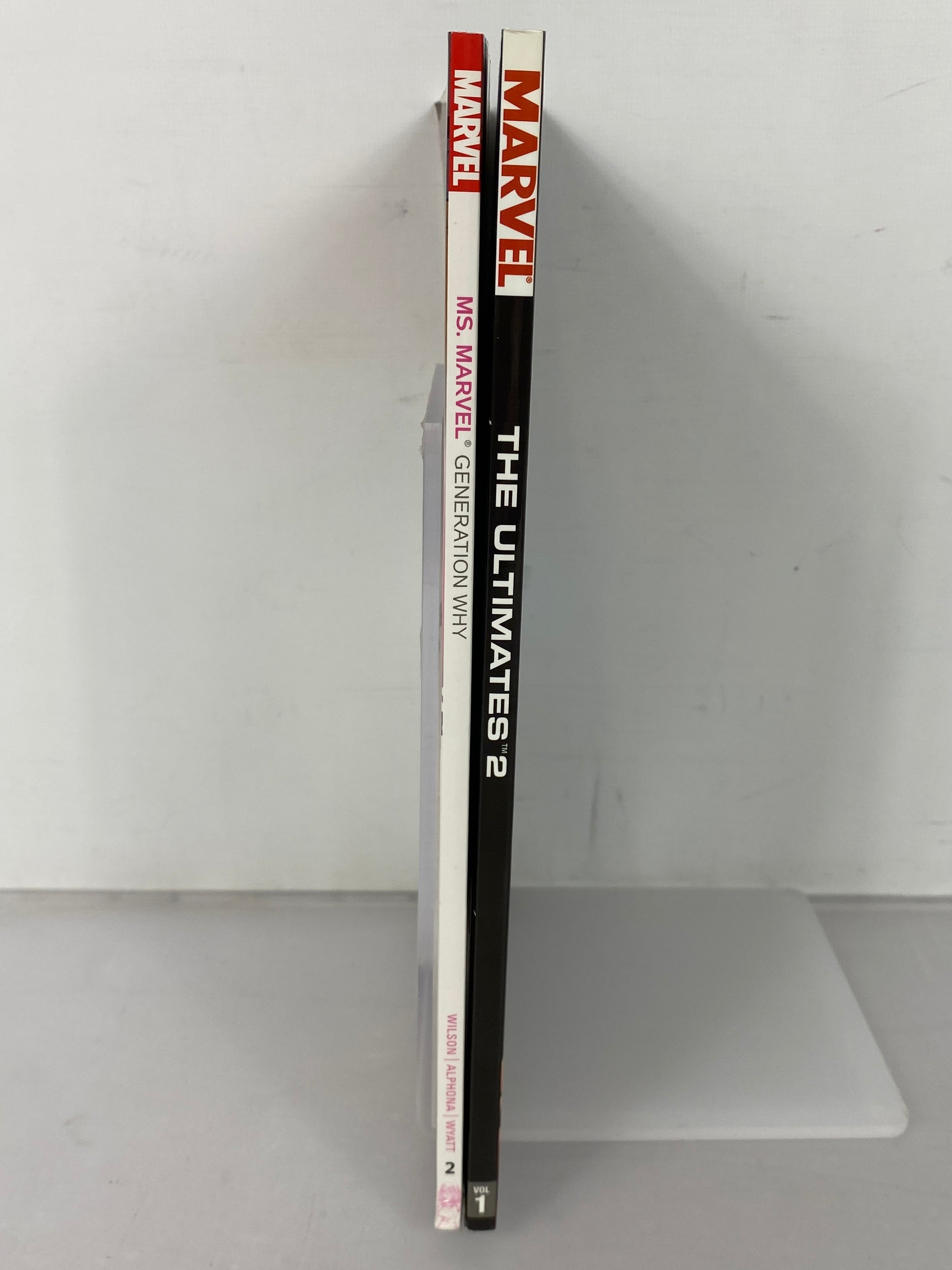 Lot of 2 Ms. Marvel and Ultimates 2 (Marvel 2015, 2005) Graphic Novels SC