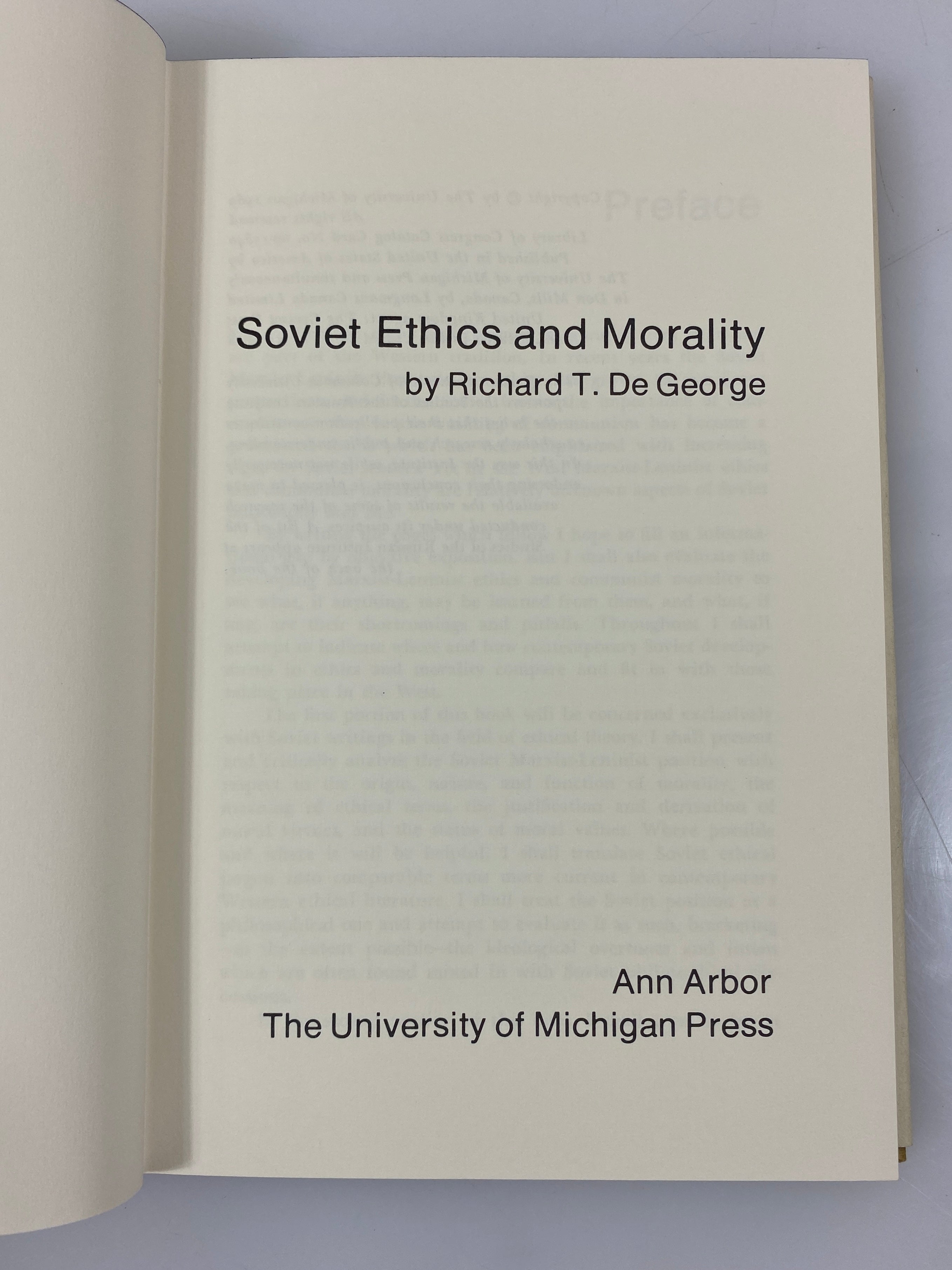 Lot of 2 Patterns of Soviet Thought/Soviet Ethics by De George 1966-69 HC DJ