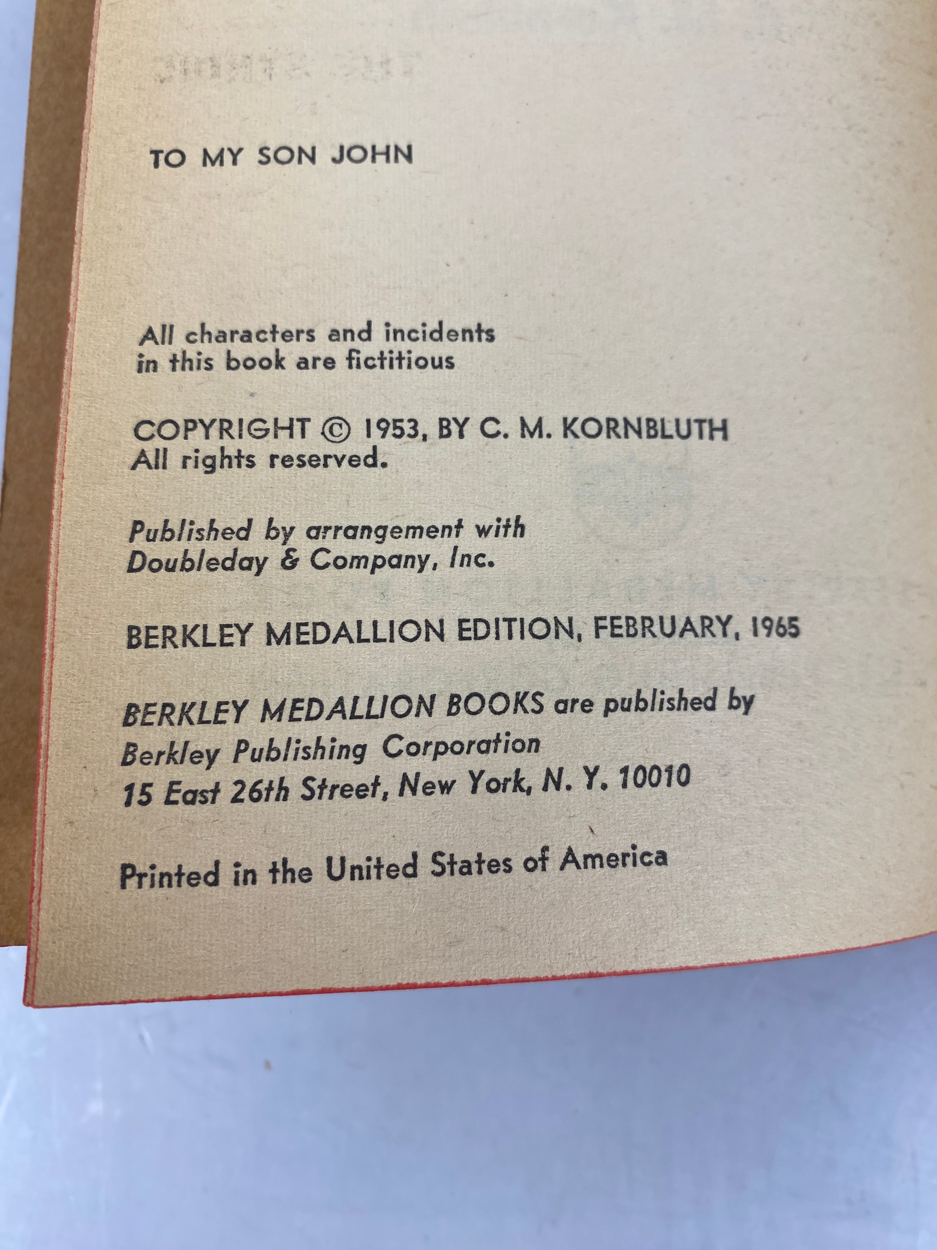 Lot of 2 Science Fiction Paperbacks CM Kornbluth 1963-1965