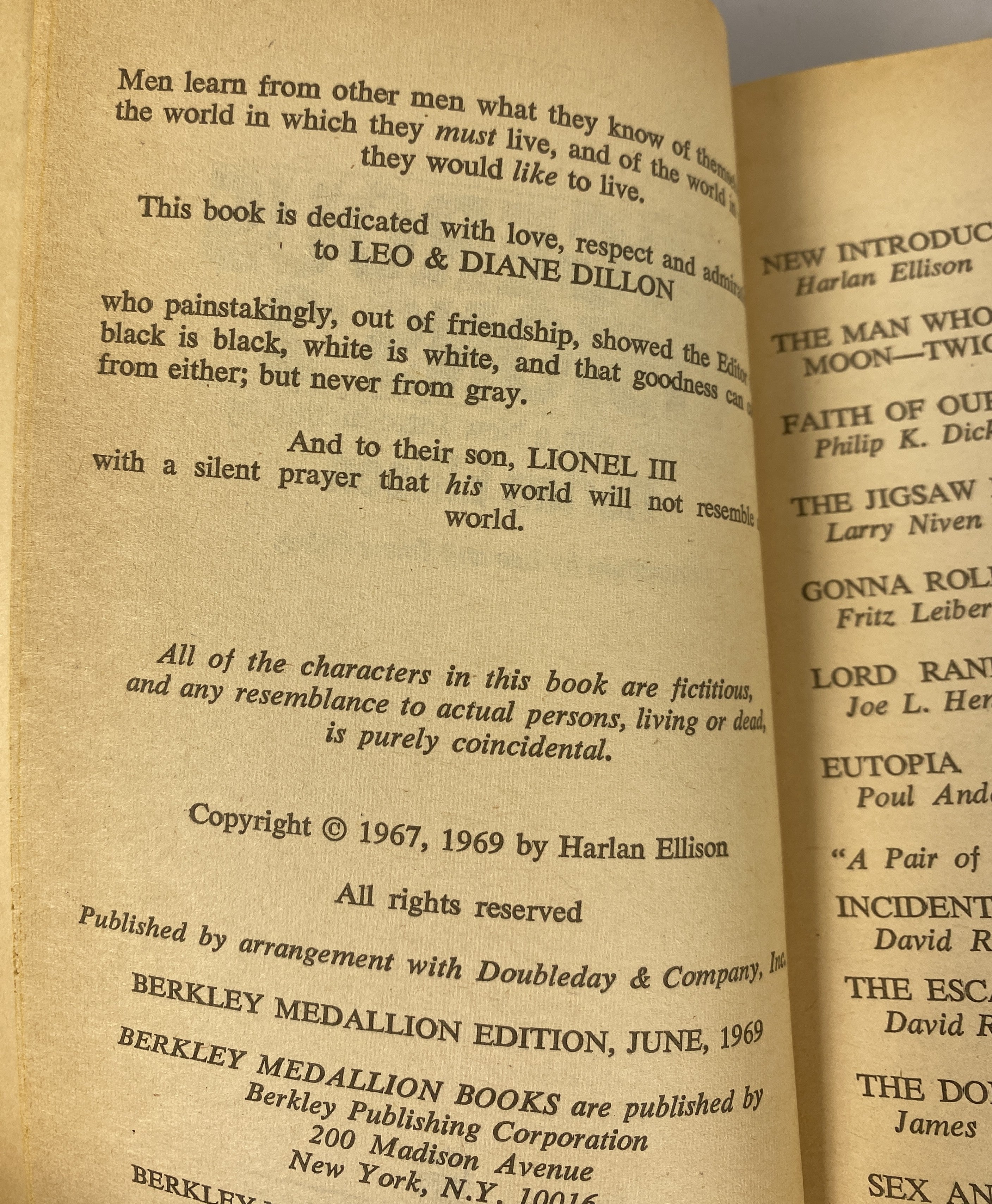 Lot of 2 Science Fiction Paperbacks Dangerous Visions 2 and 3 1969