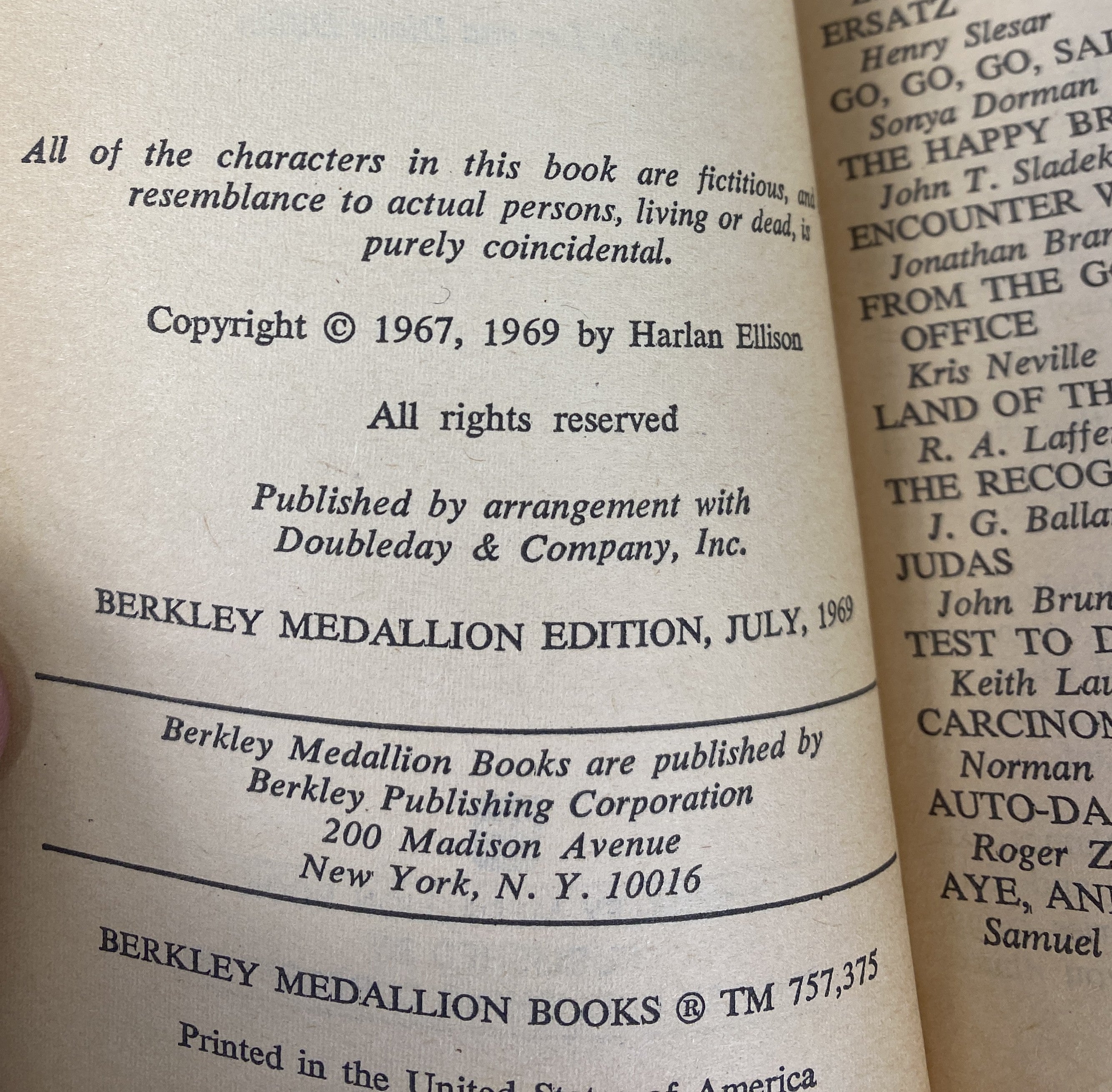 Lot of 2 Science Fiction Paperbacks Dangerous Visions 2 and 3 1969