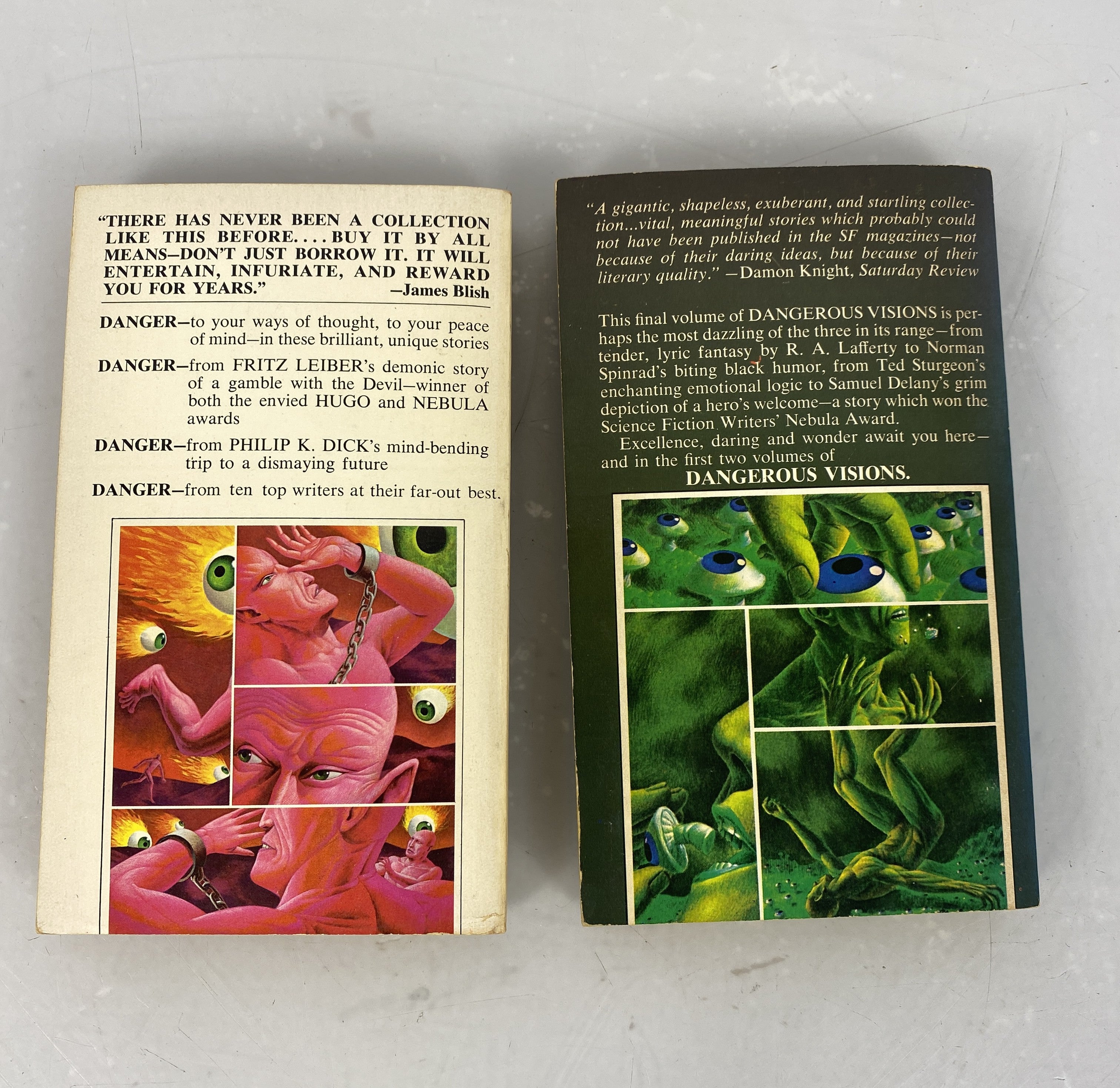 Lot of 2 Science Fiction Paperbacks Dangerous Visions 2 and 3 1969